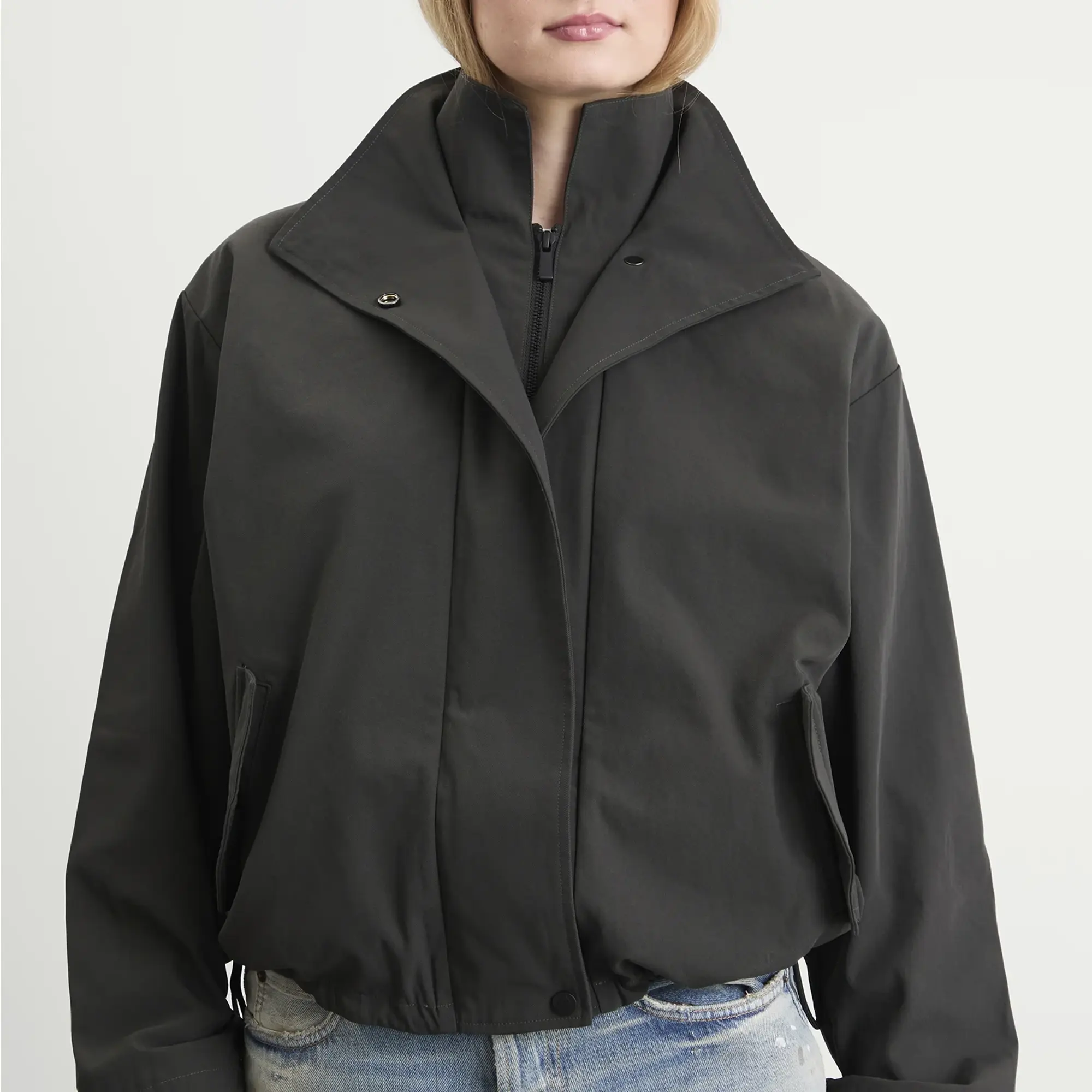 ST. Agni Women's Flight Jacket Black Olive