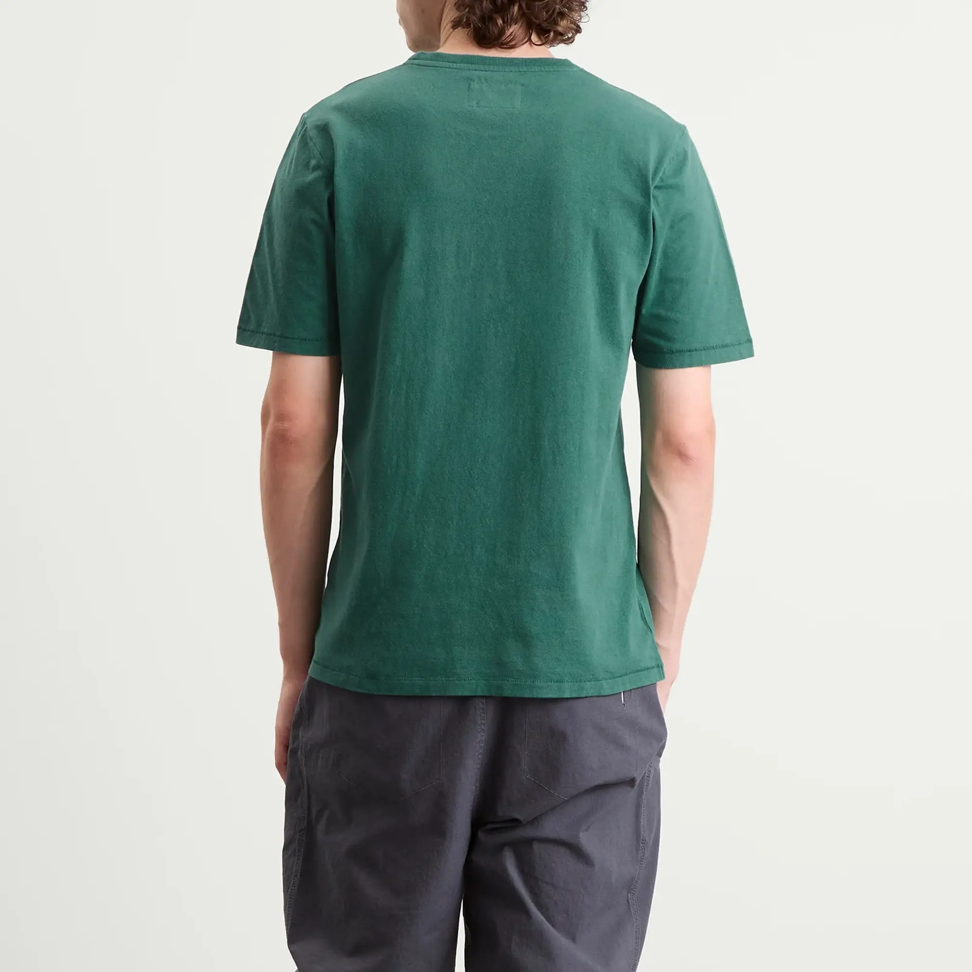 Folk Men's Contrast Sleeve T-Shirt Pthalo Green