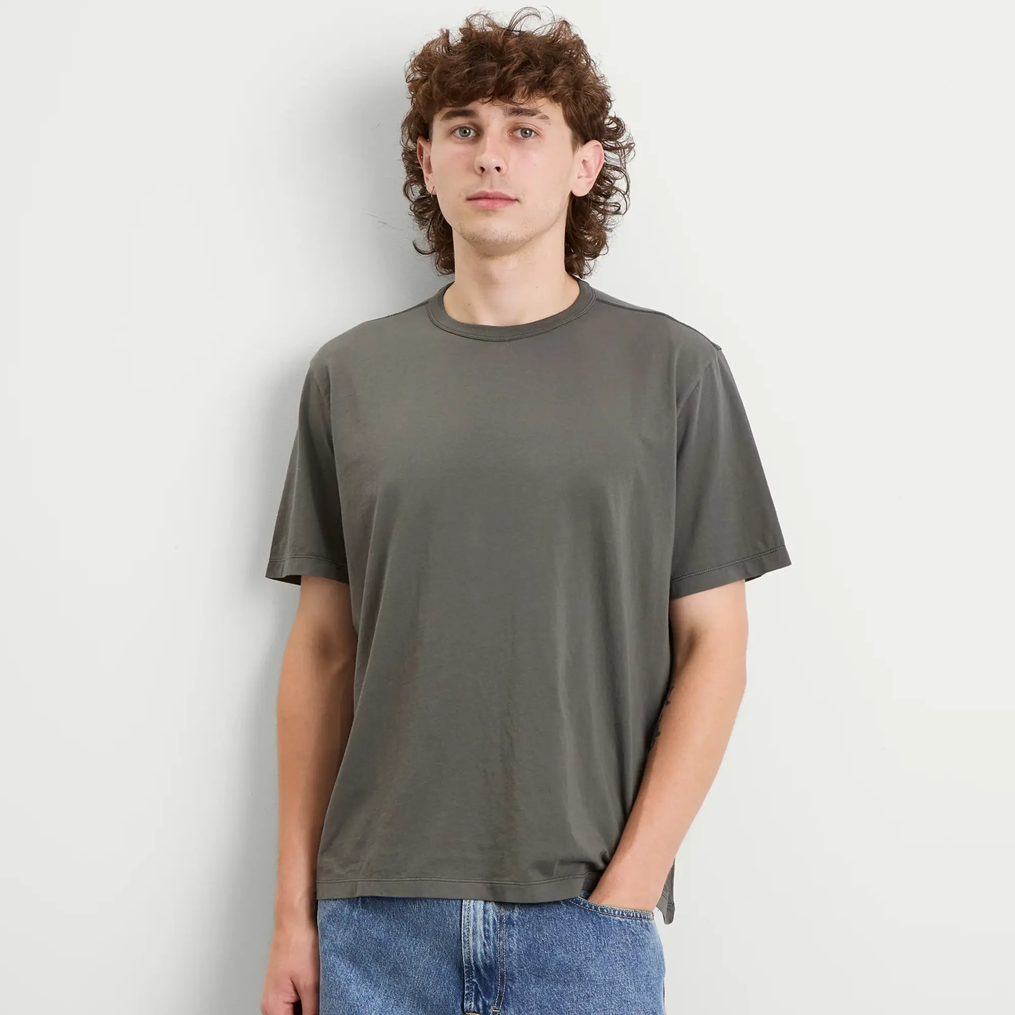 Our Legacy Men's New Box T-Shirt Grey Sage Clean Jersey