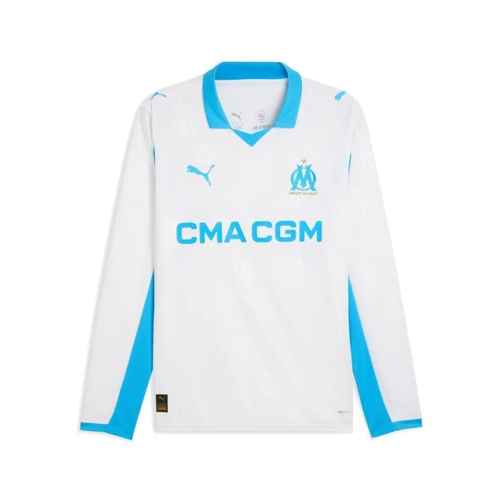 Marseille Home Shirt 2025/26 Long Sleeves - ['White']