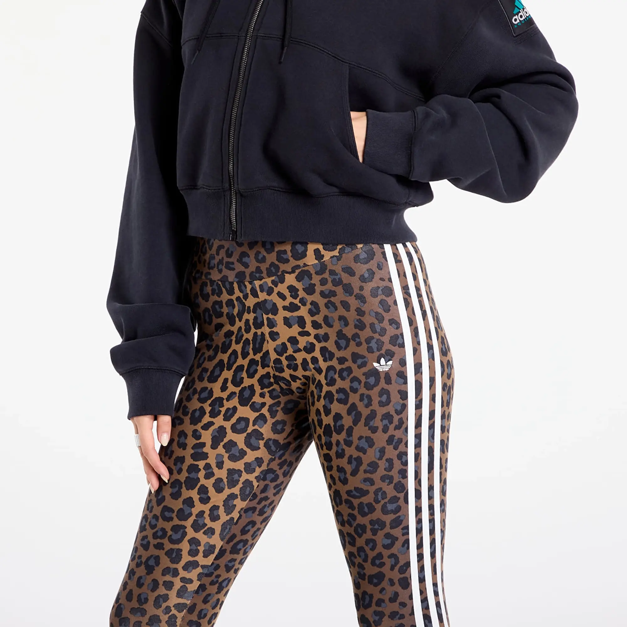 Sweatshirt Adidas Eqt Cropped Hoodie Black Xs