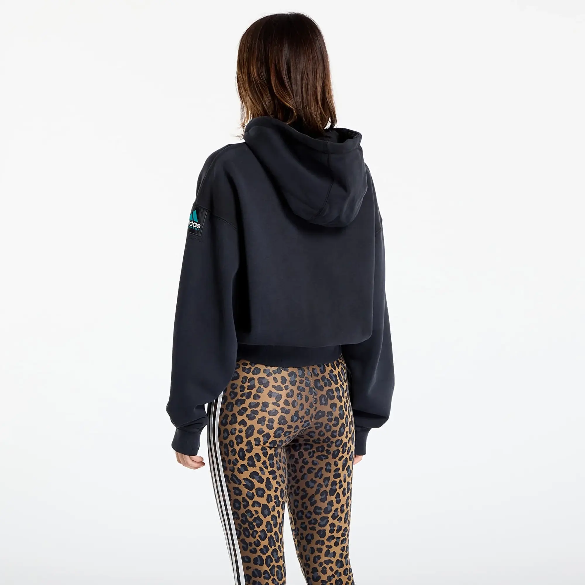 Sweatshirt Adidas Eqt Cropped Hoodie Black Xs