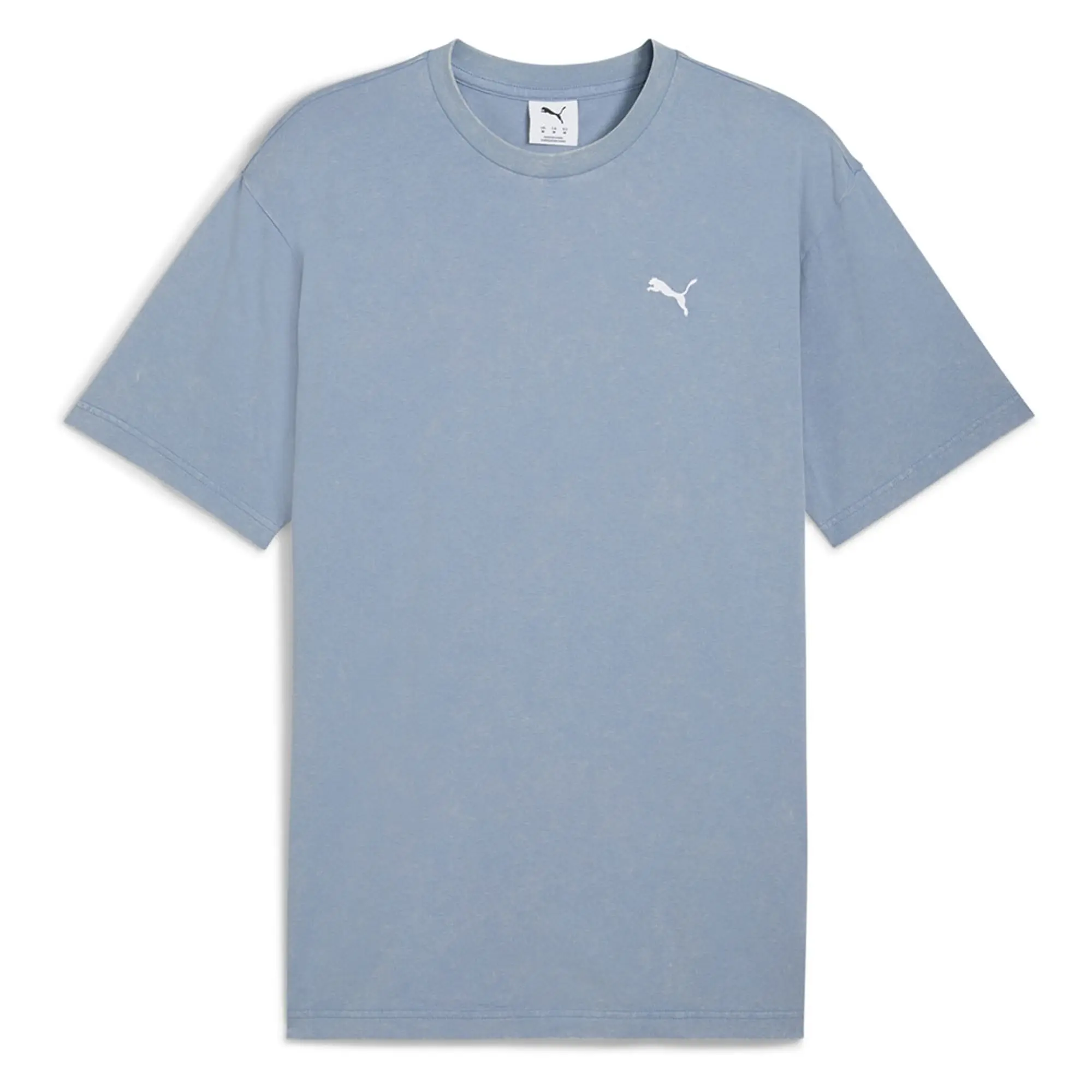 PUMA Essentials Elevated Relaxed Wash T-Shirt Men, Cool Blue, size Large