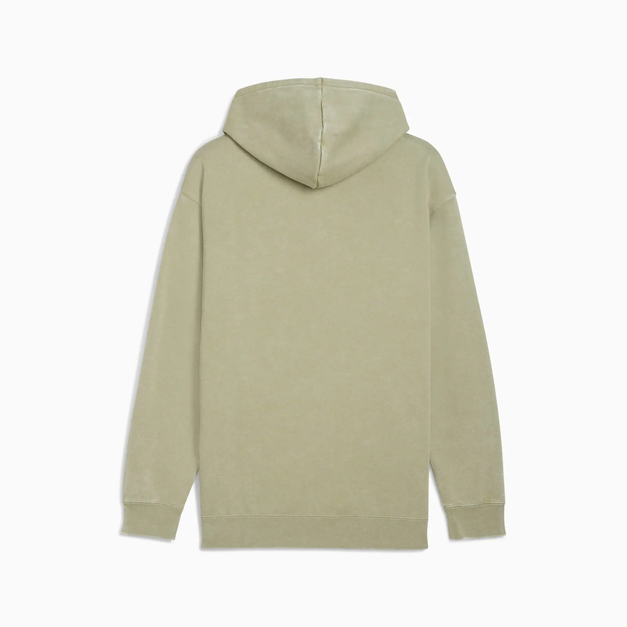 PUMA Essentials Elevated Relaxed Wash Hoodie Men, Lux Army, size Large