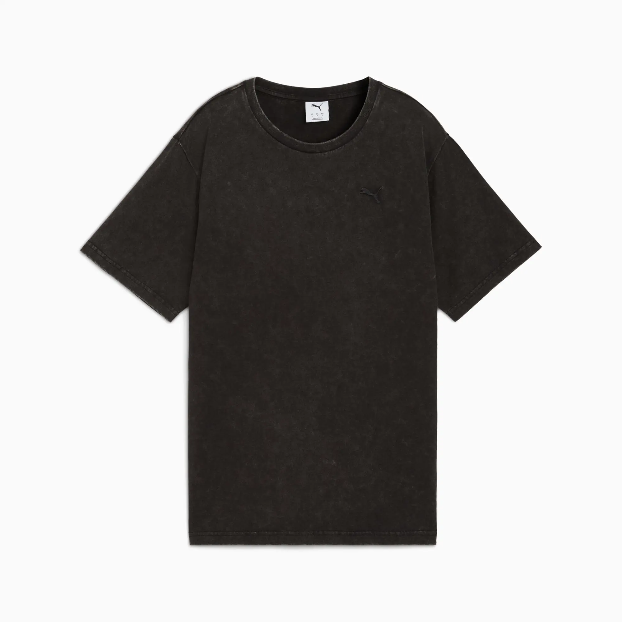 PUMA Essentials Elevated Relaxed Wash T-Shirt Women, Black, size 3XL