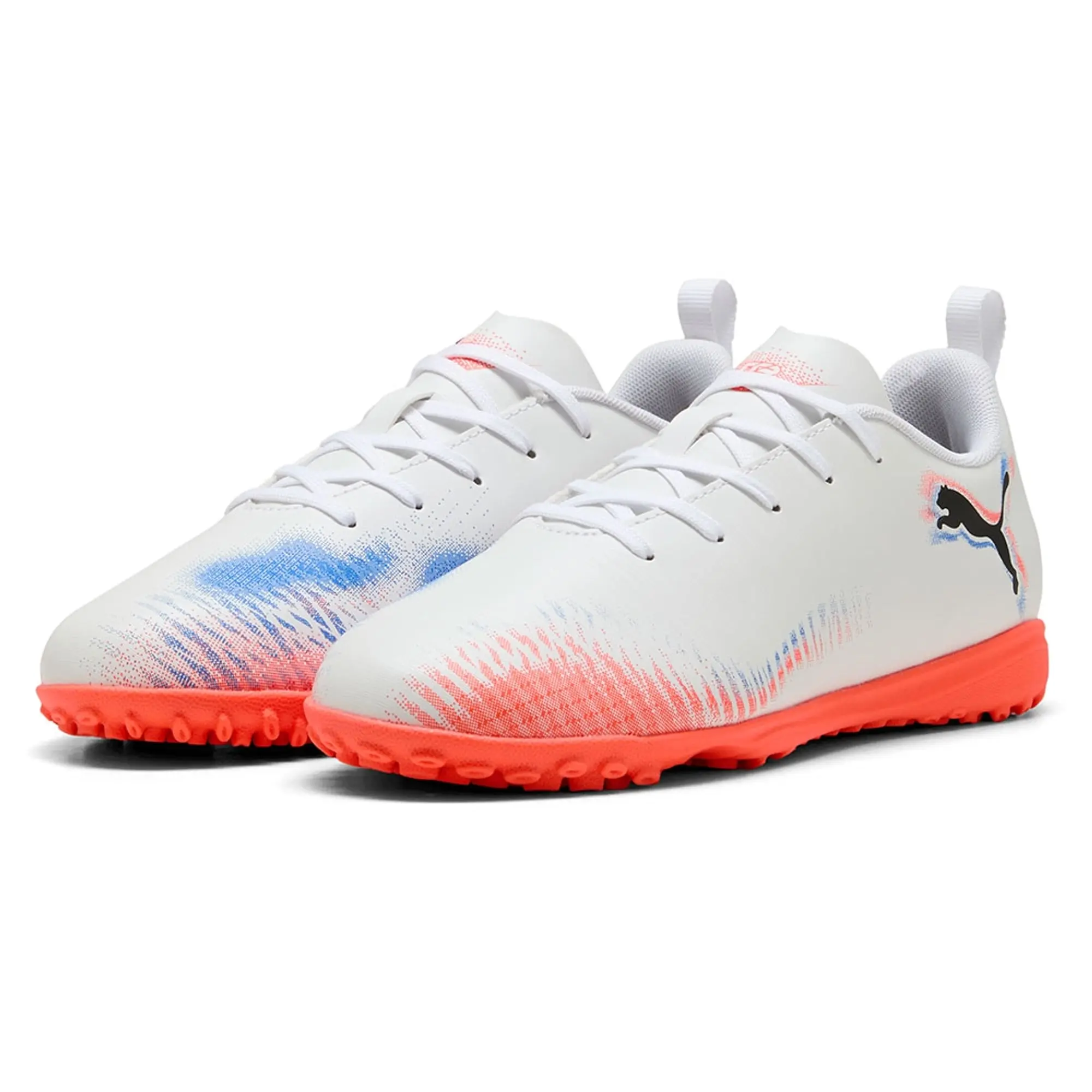 PUMA Future 8 Play TT Football Boots Youth, White/Black/Glowing Red