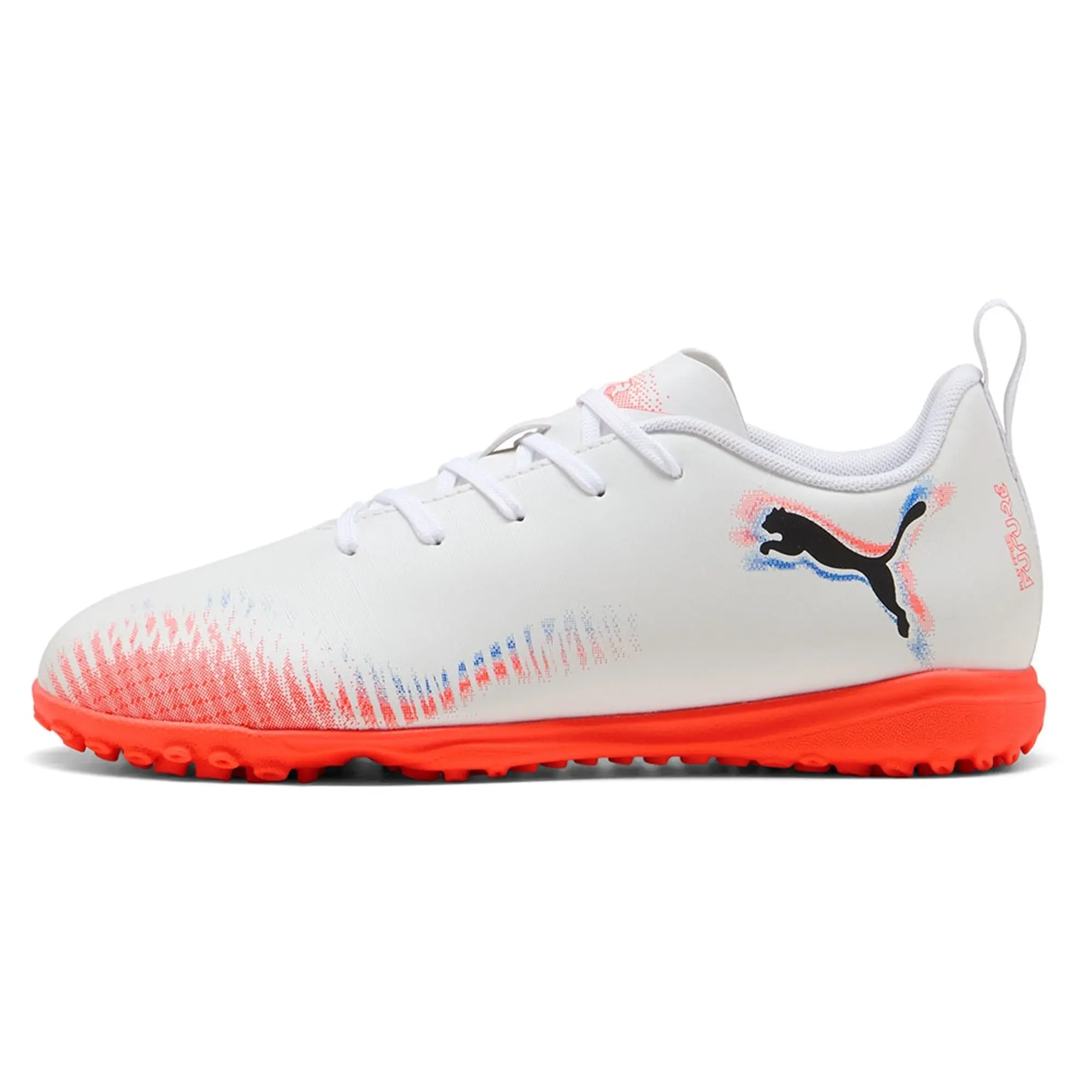 PUMA Future 8 Play TT Football Boots Youth, White/Black/Glowing Red