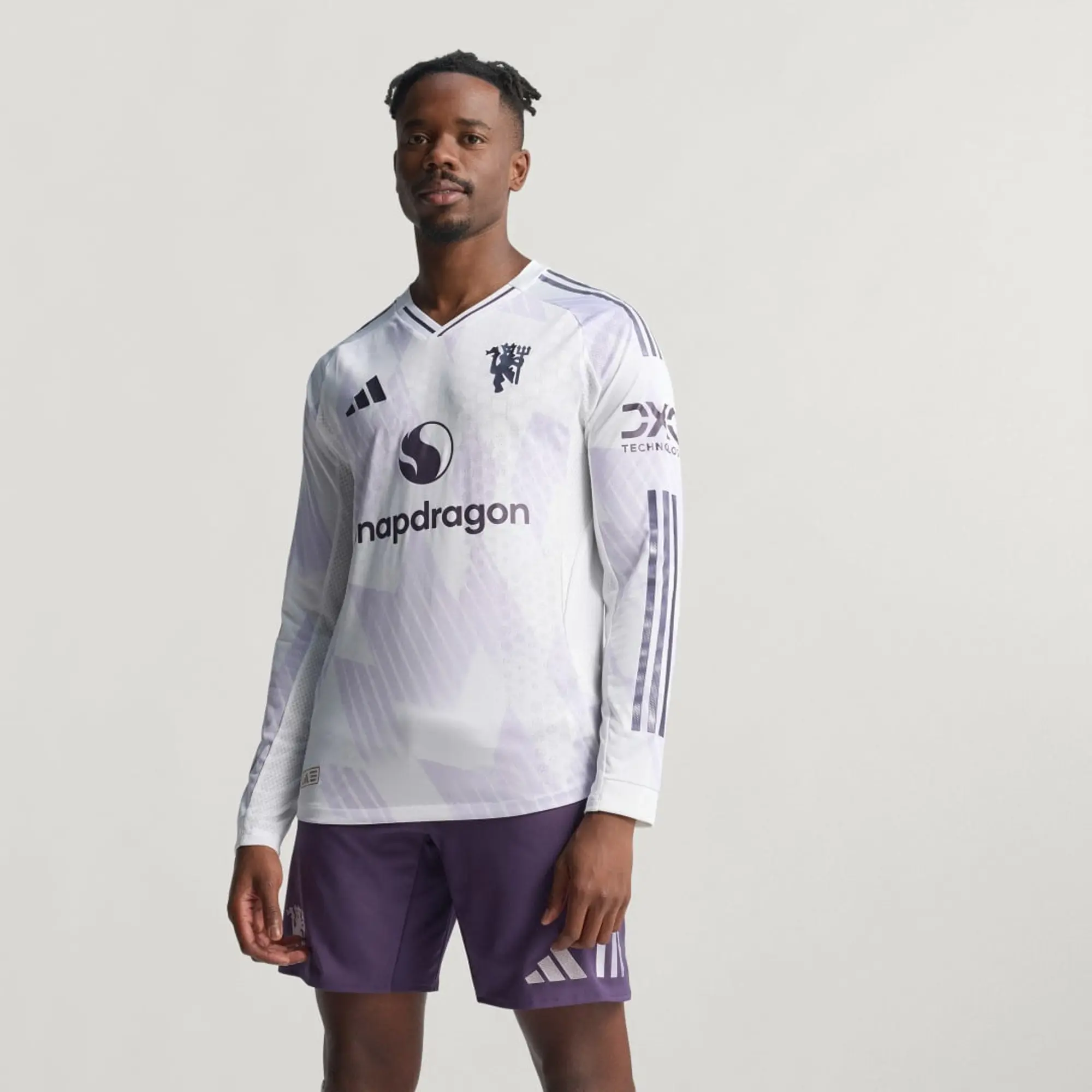 adidas Manchester United 25/26 Long Sleeve Away Authentic Jersey