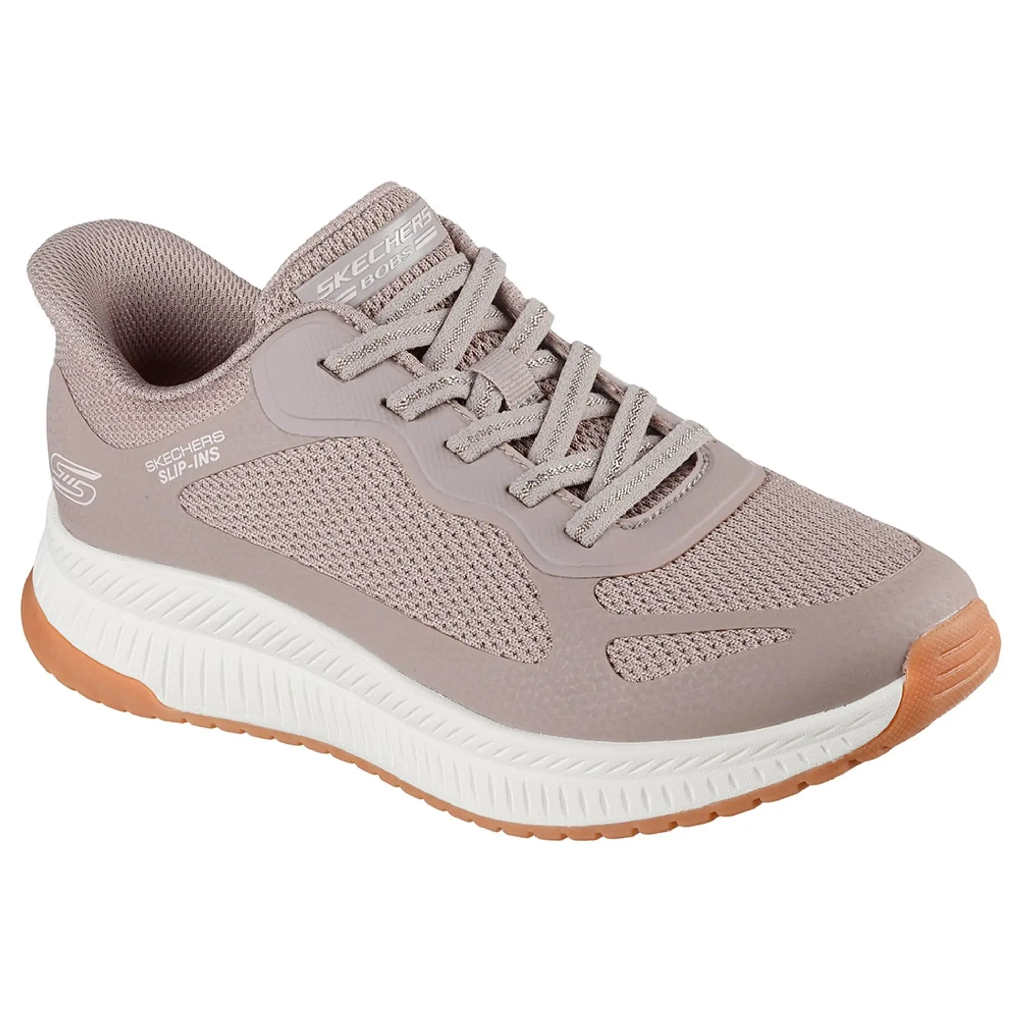 Skechers Women's Slip-ins: BOBS Squad 4 - Staple Look Sneaker in Taupe