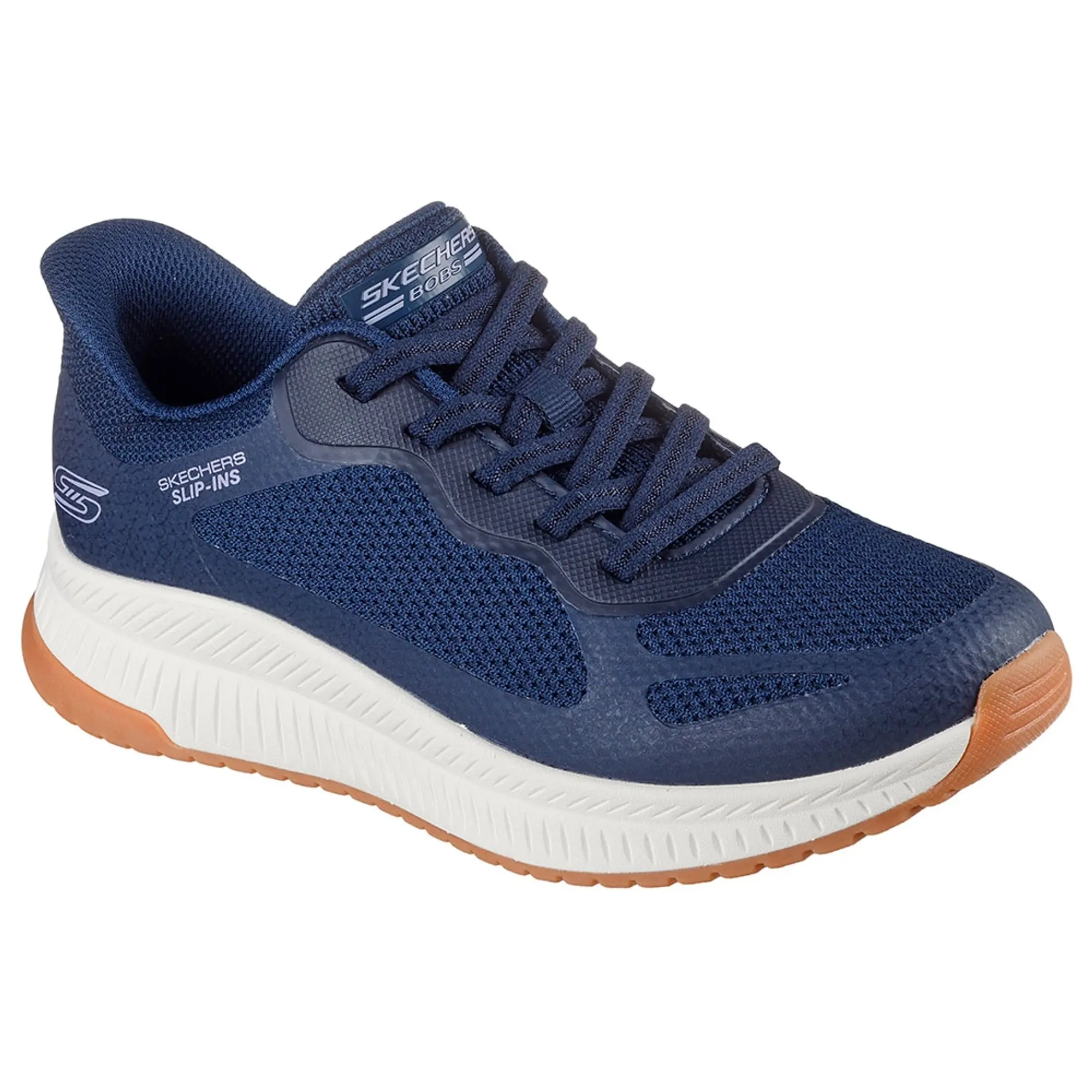 Skechers Women's Slip-ins: BOBS Squad 4 - Staple Look Sneaker in Navy Blue