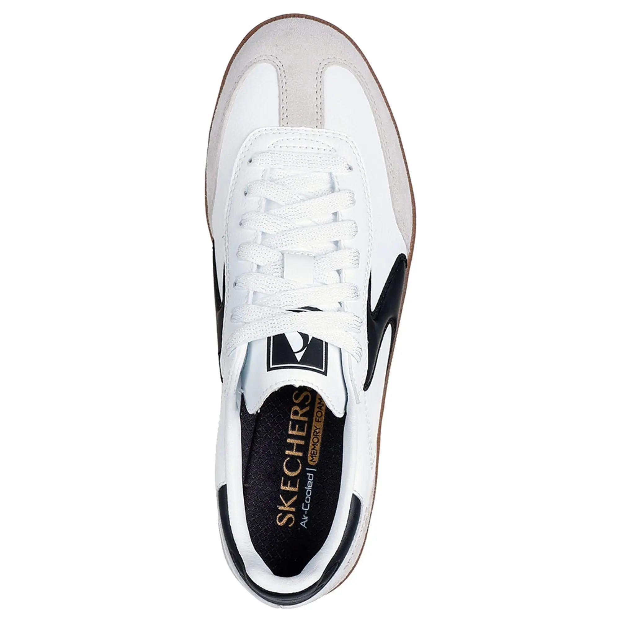 Skechers Women's Hotshot - Kickoff Sneaker in White/Black