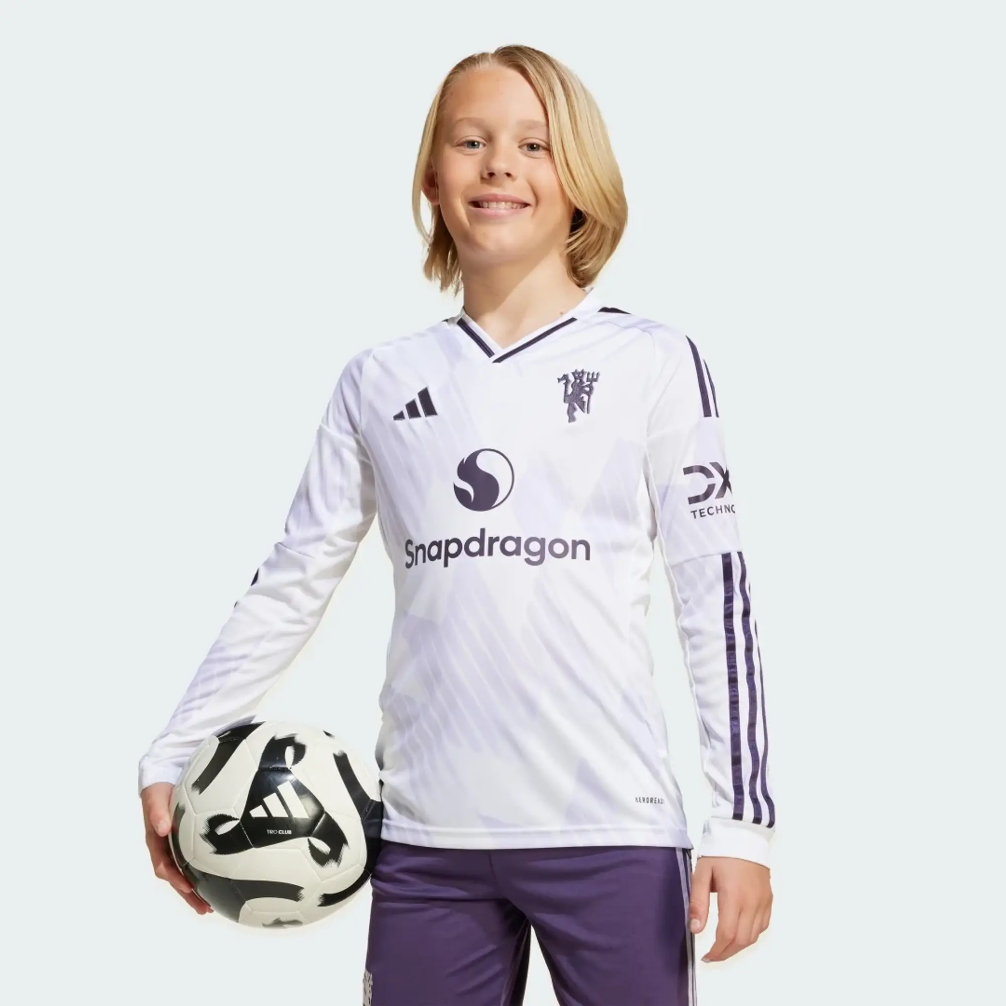 adidas Manchester United 25/26 Long Sleeve Away Jersey Kids