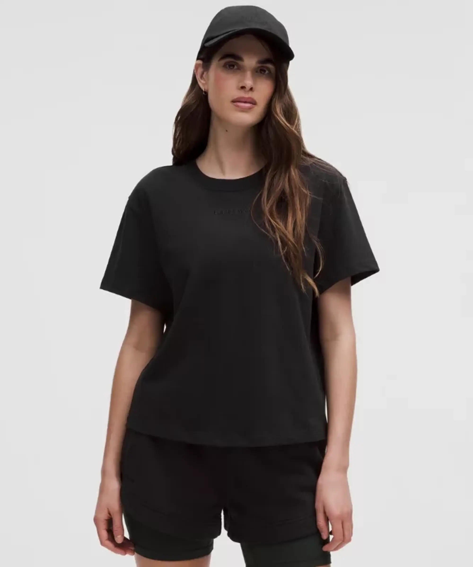 lululemon – Women's Relaxed-Fit Jersey T-Shirt Wordmark – Color Black – Size 0