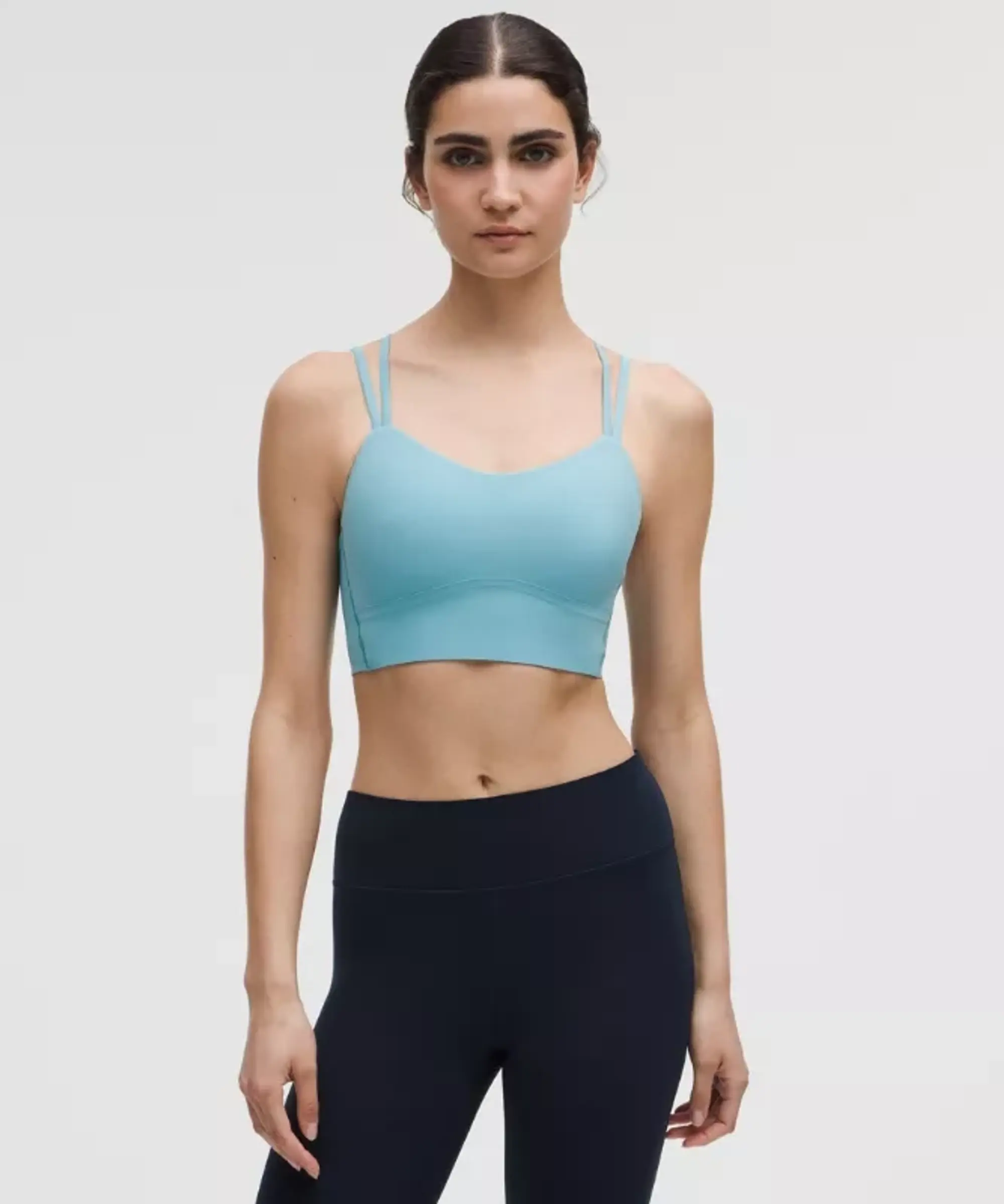 lululemon – Women's Like a Cloud Longline Sports Bra Light Support, B/C Cup – Color Blue – Size 10