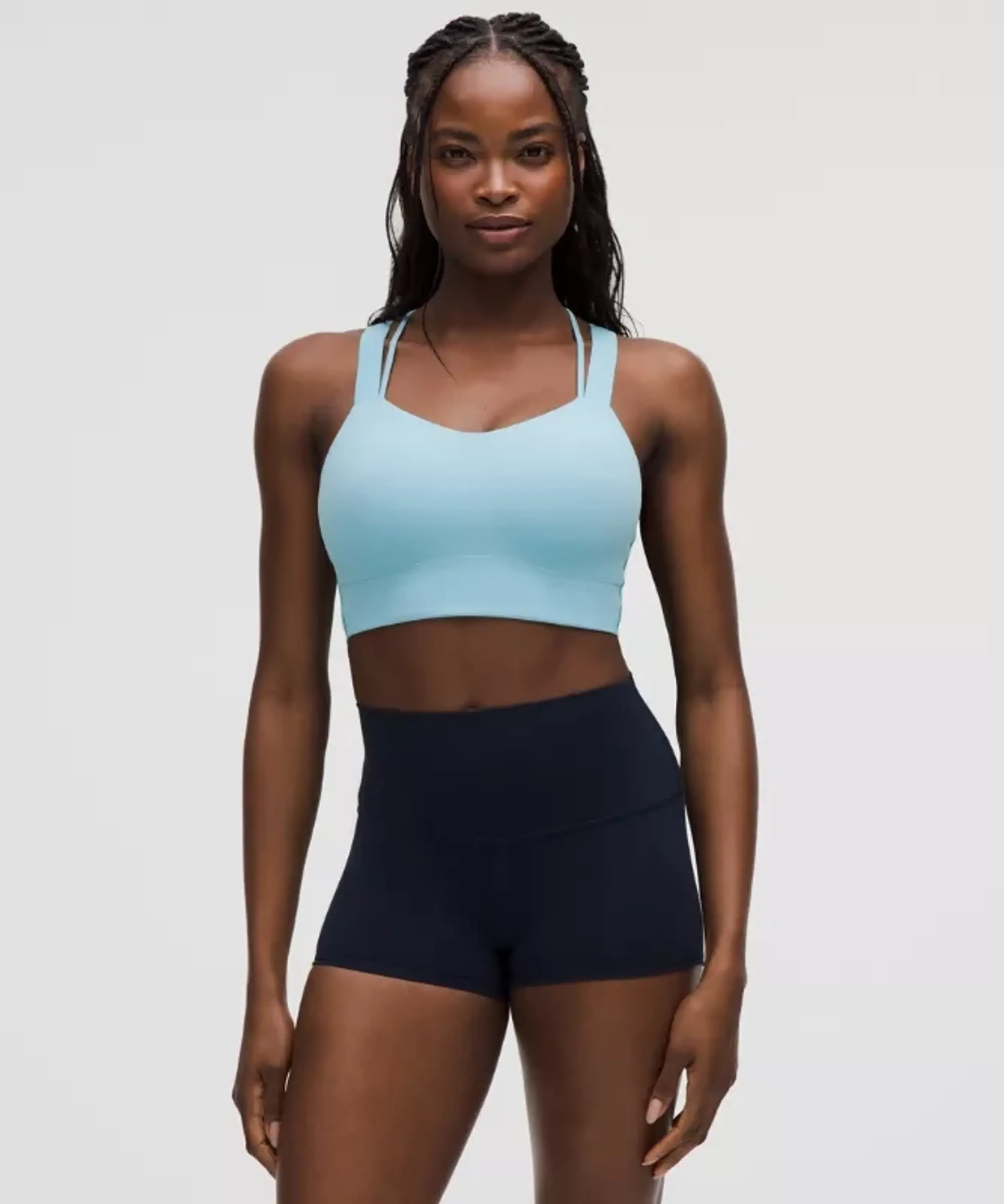 lululemon – Women's Like a Cloud Longline Sports Bra Light Support, D/DD Cup – Color Blue – Size 10