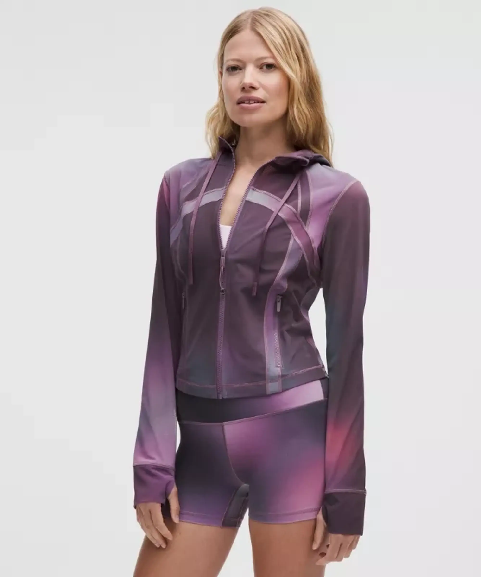 lululemon – Women's Define Cropped Hooded Jacket – Color Purple – Size 0