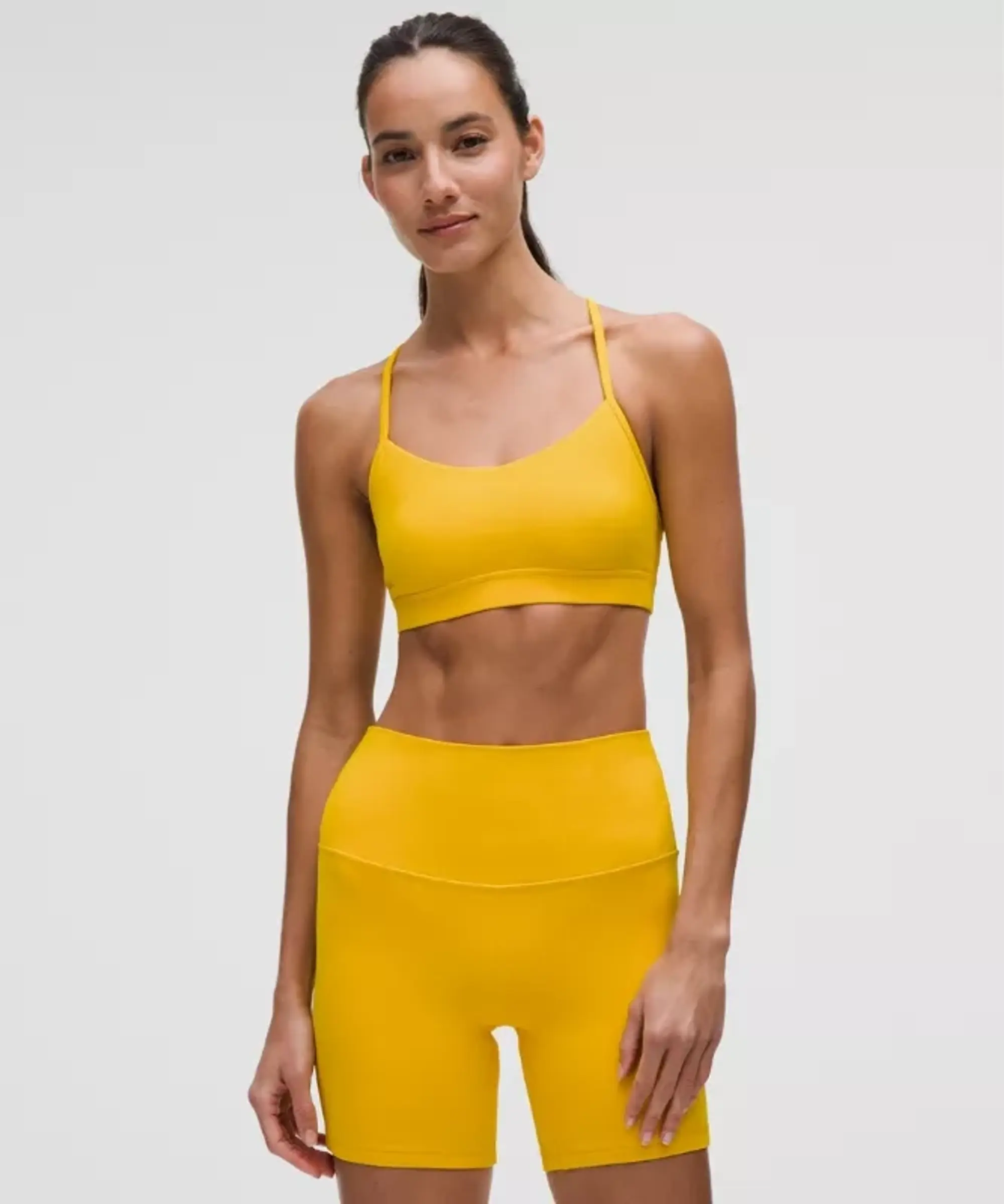 lululemon – Women's Flow Y Sports Bra Nulu Light Support, A-C Cups – Color Yellow – Size 10