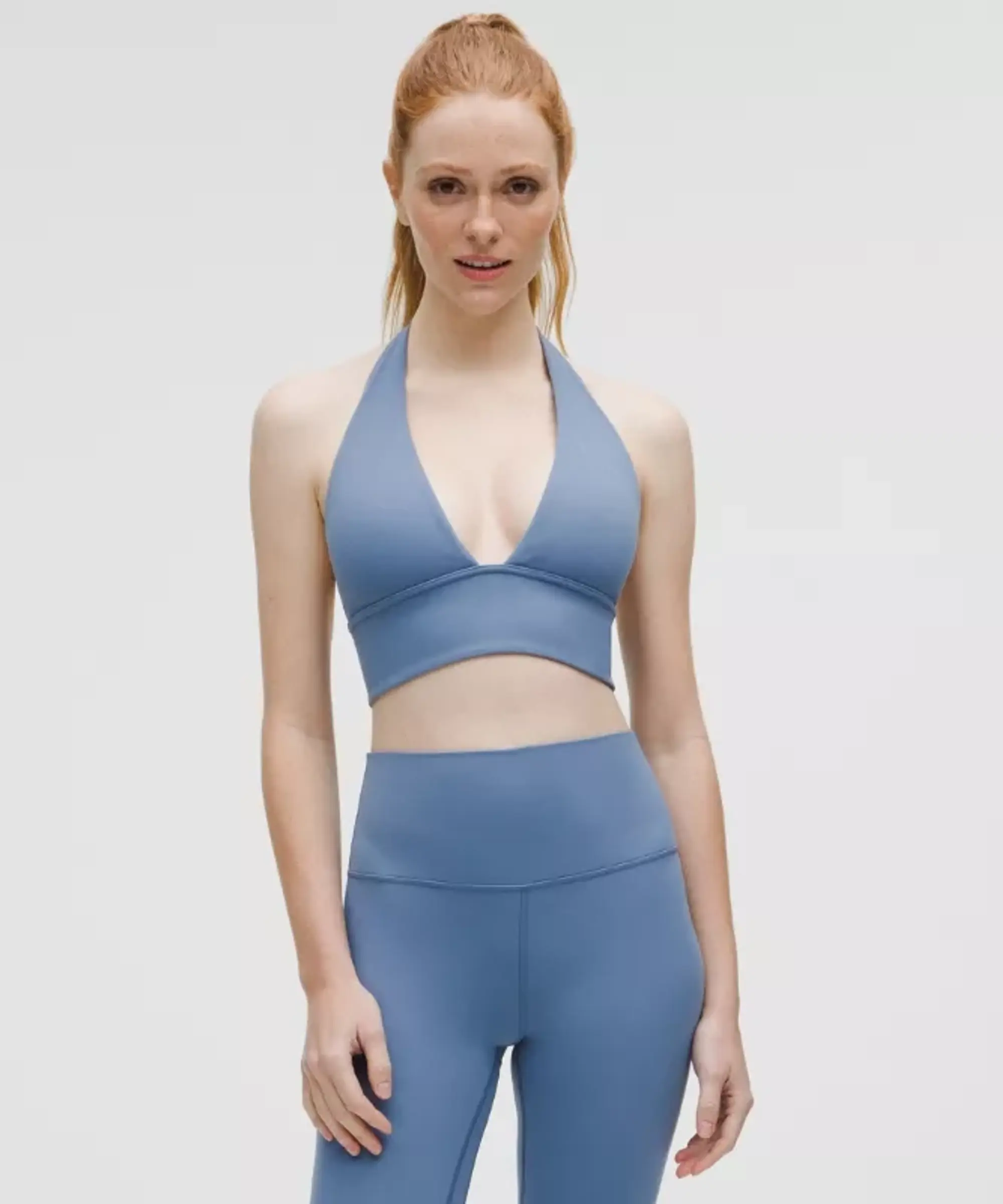 lululemon – Women's Align Halter Sports Bra Light Support, C/D Cup – Color Blue – Size 10