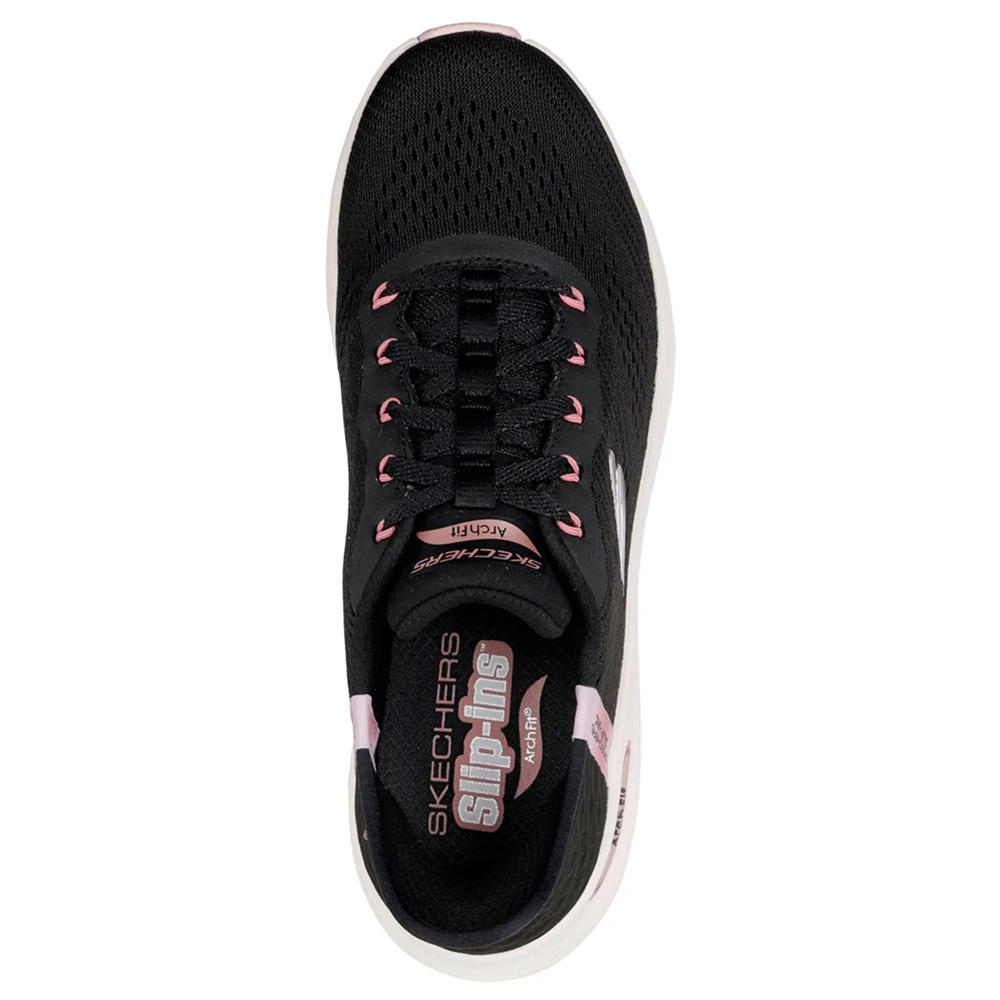 Skechers Women's Slip-ins: Arch Fit 2.0 - Easy Chic Sneaker in Black/Rose Gold