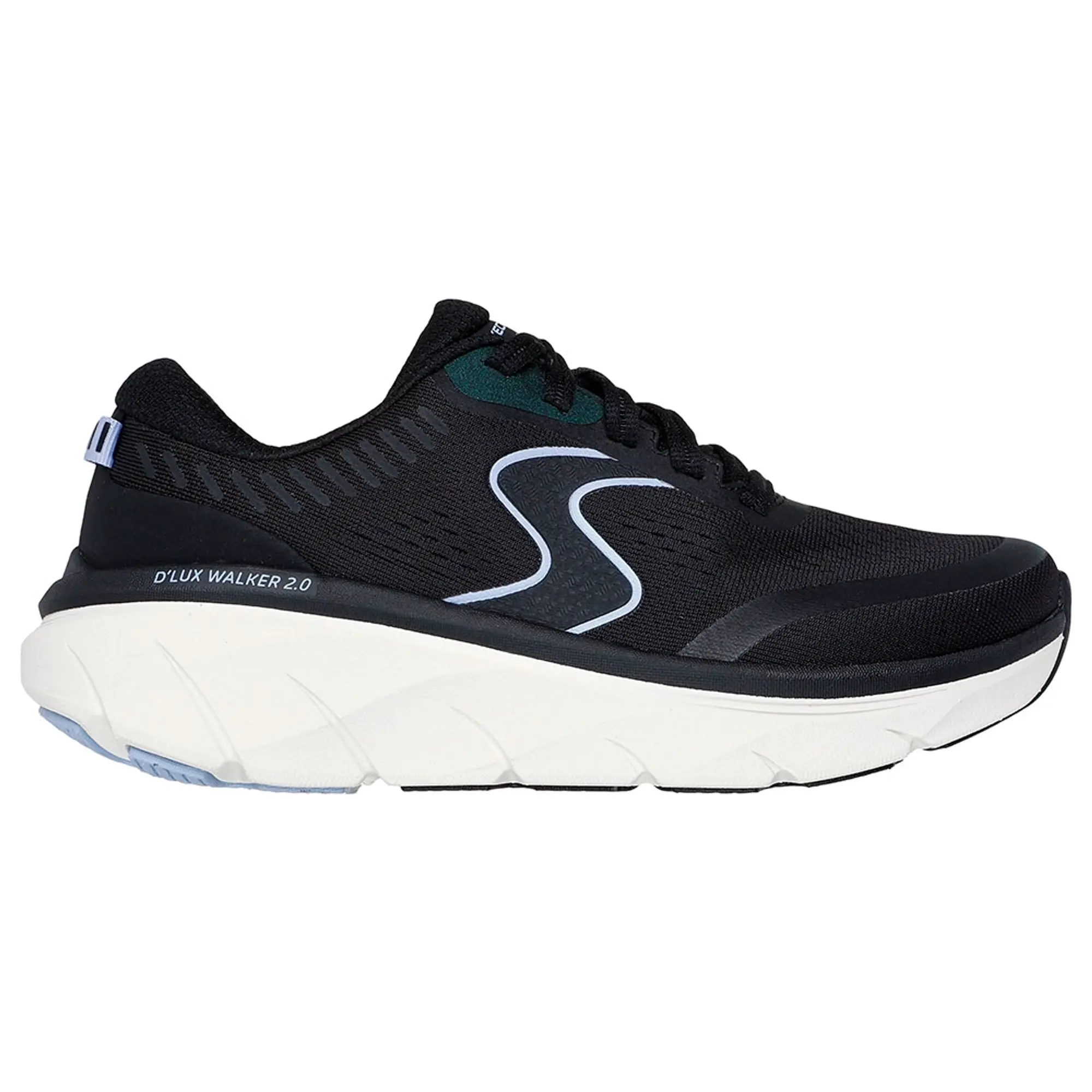 Skechers Women's D'Lux Walker 2.0 - Active Pace Sneaker in Black/Lavender