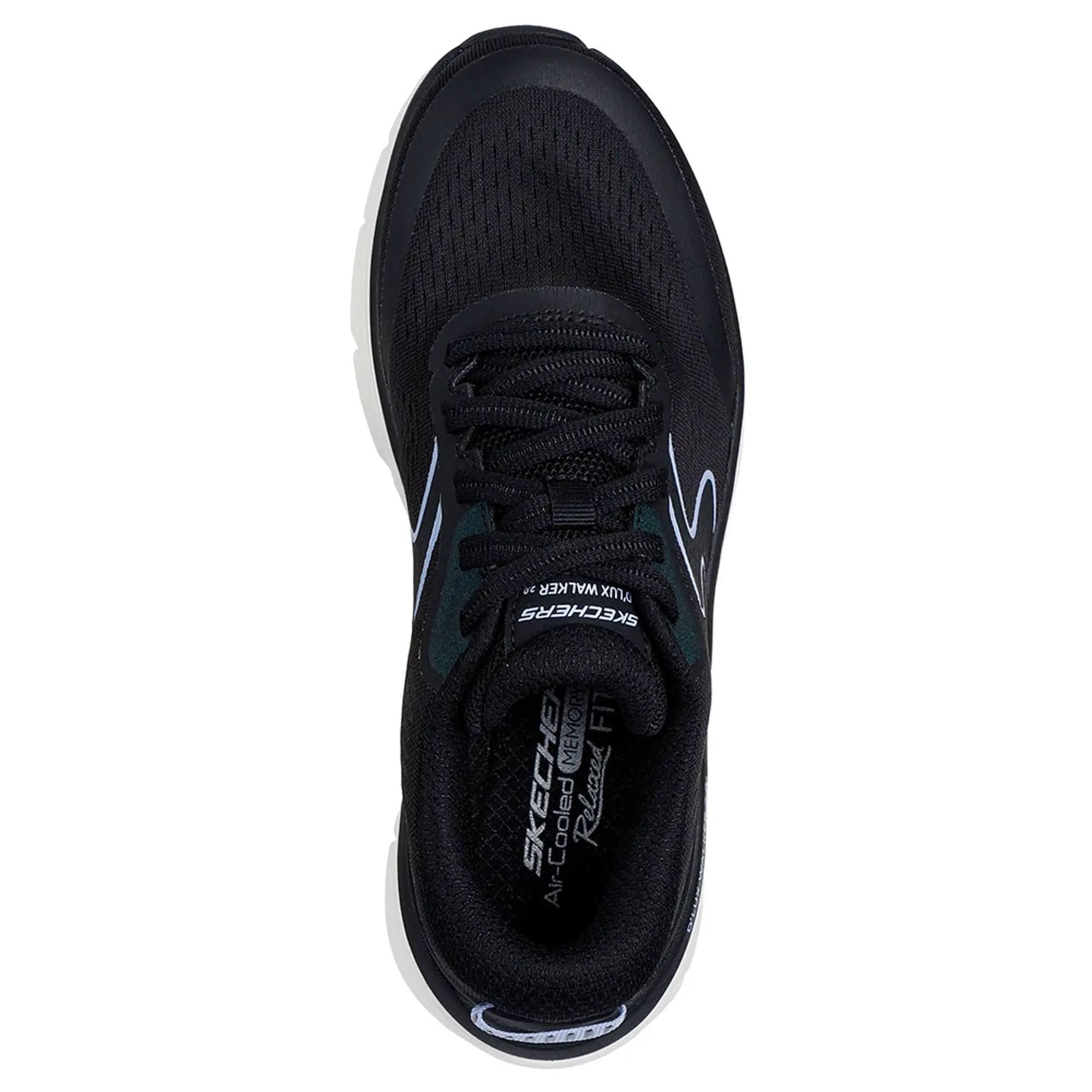 Skechers Women's D'Lux Walker 2.0 - Active Pace Sneaker in Black/Lavender