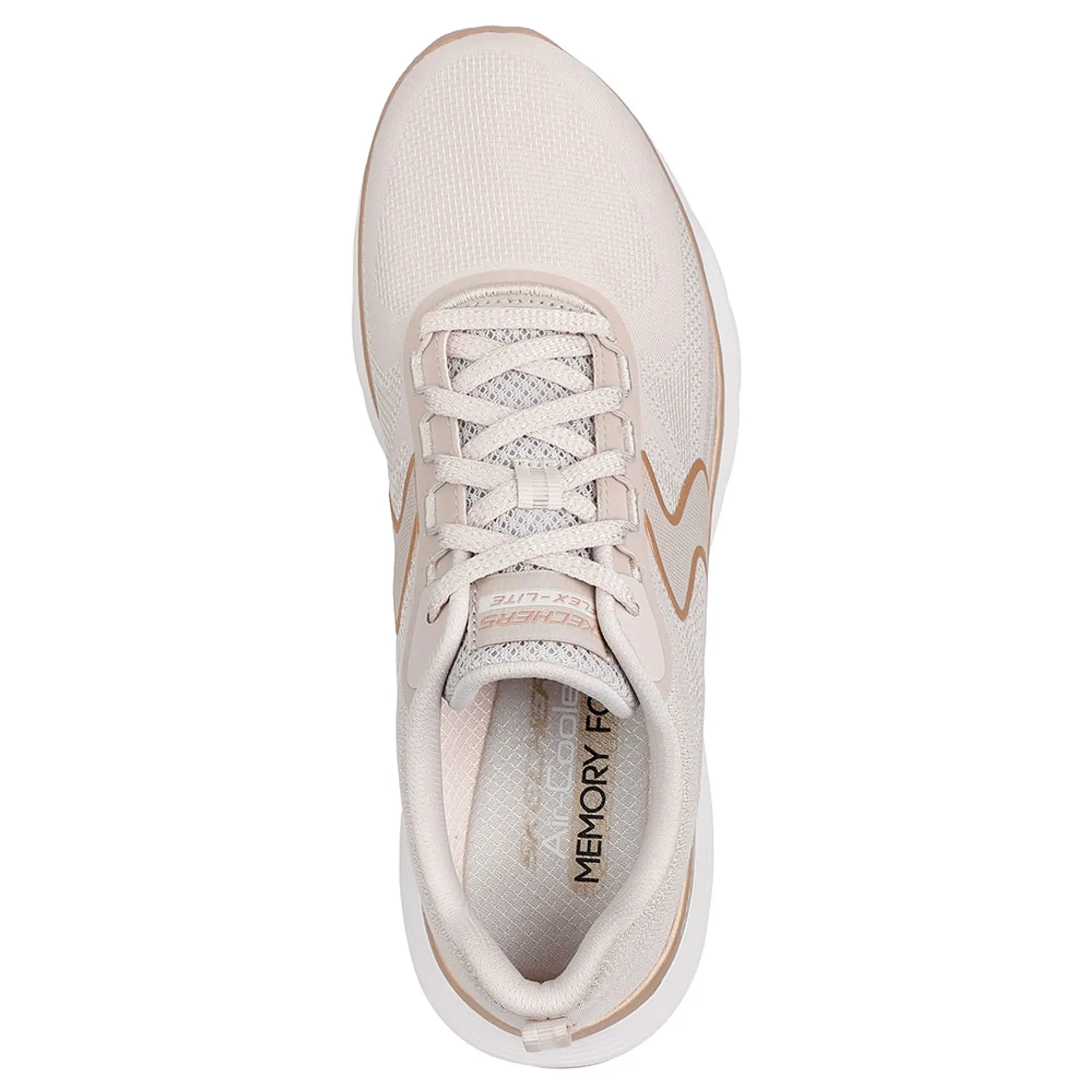 Skechers Women's Flex Appeal 5.0 - Luxe Glow Sneaker in Natural/Gold