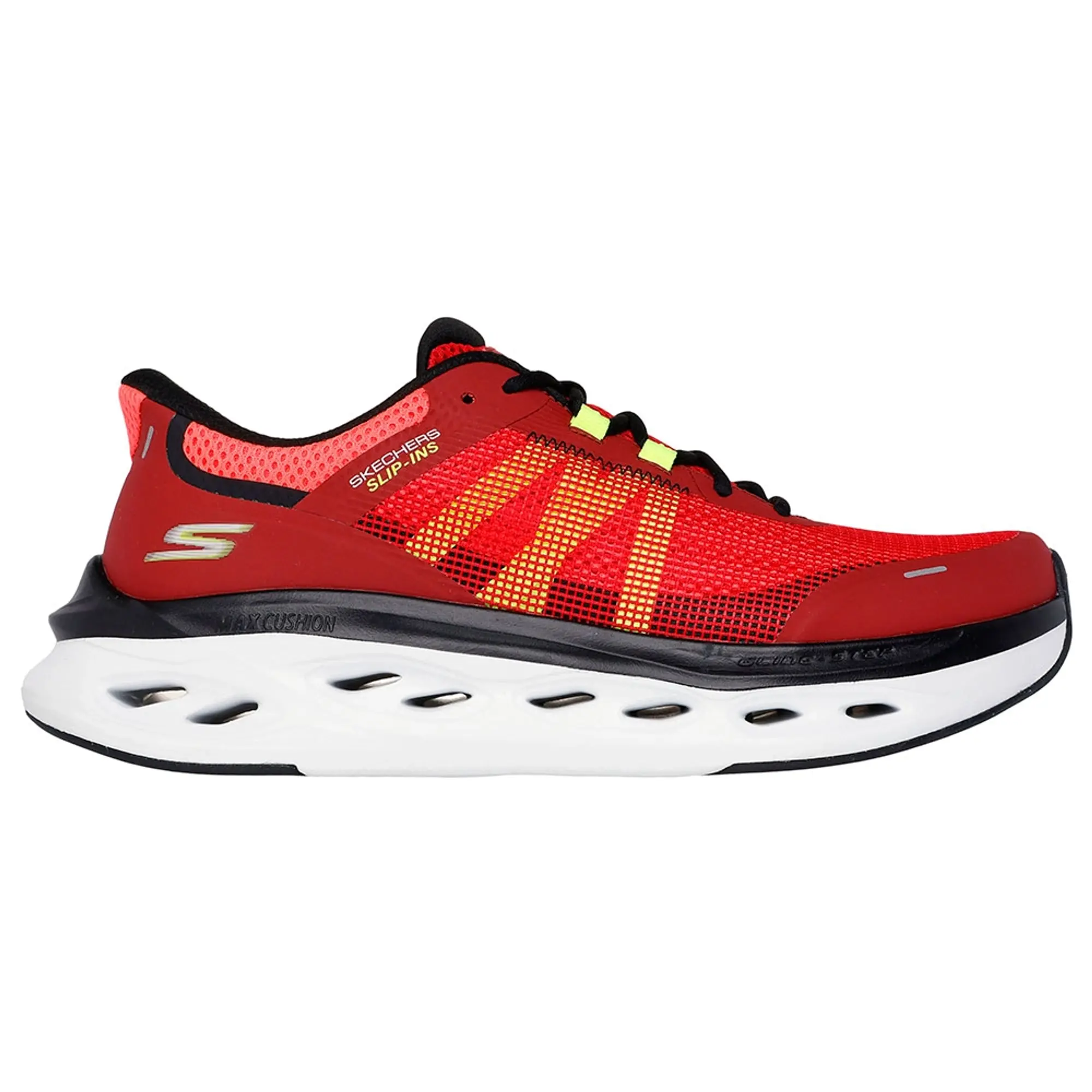 Skechers Men's Slip-ins: Max Cushioning Glide-Step - Aberdeen Sneaker in Red/Black