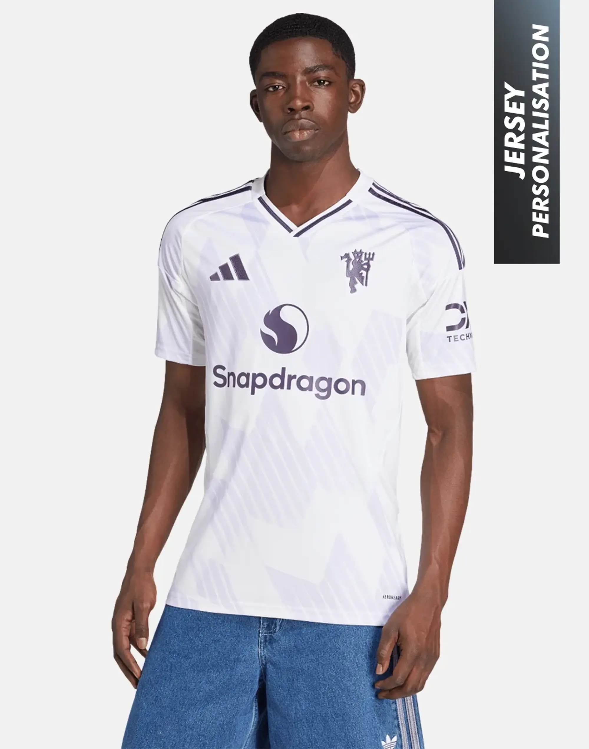 Men's adidas Adults Manchester United 25/26 Away Jersey in White 