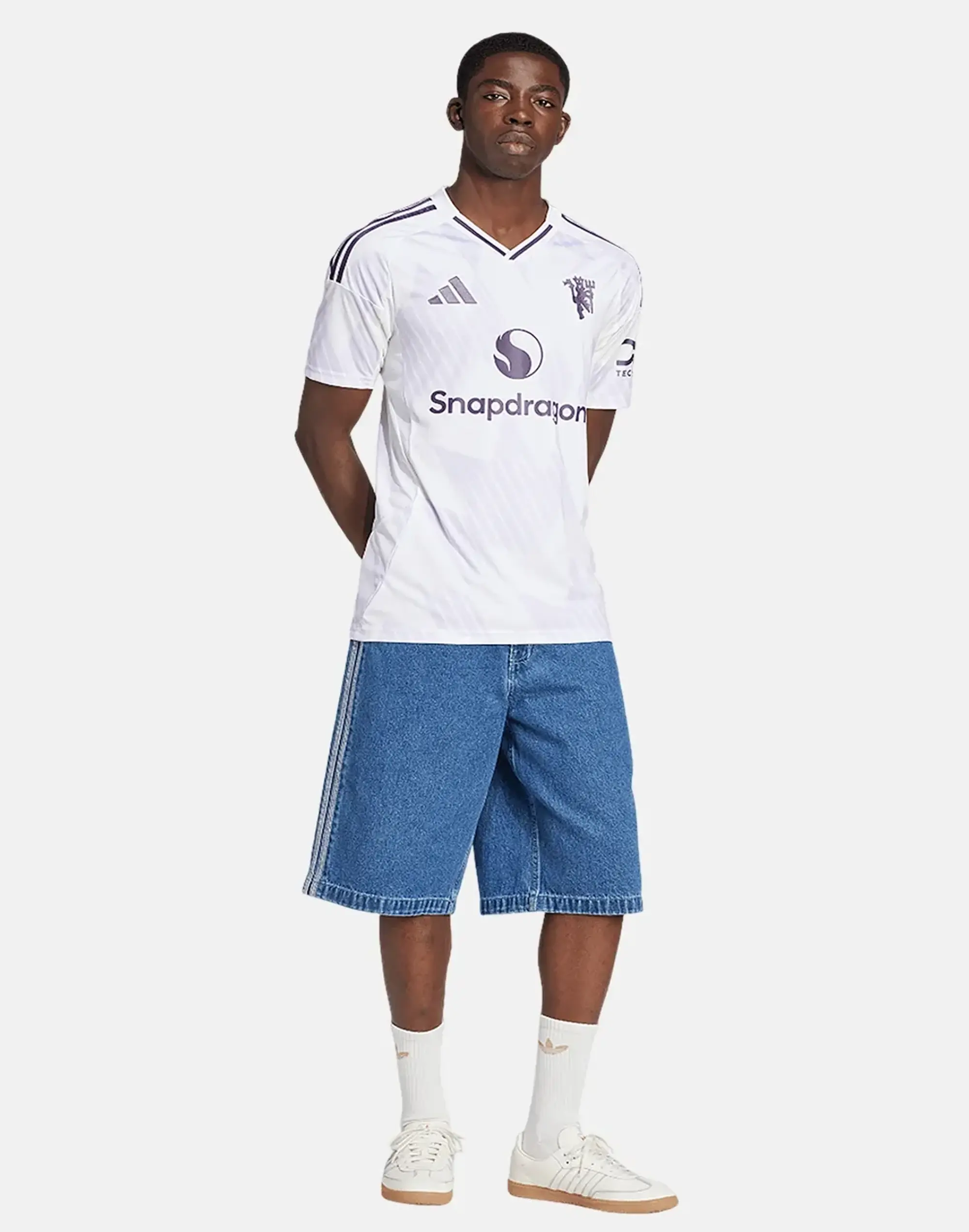 Men's adidas Adults Manchester United 25/26 Away Jersey in White 