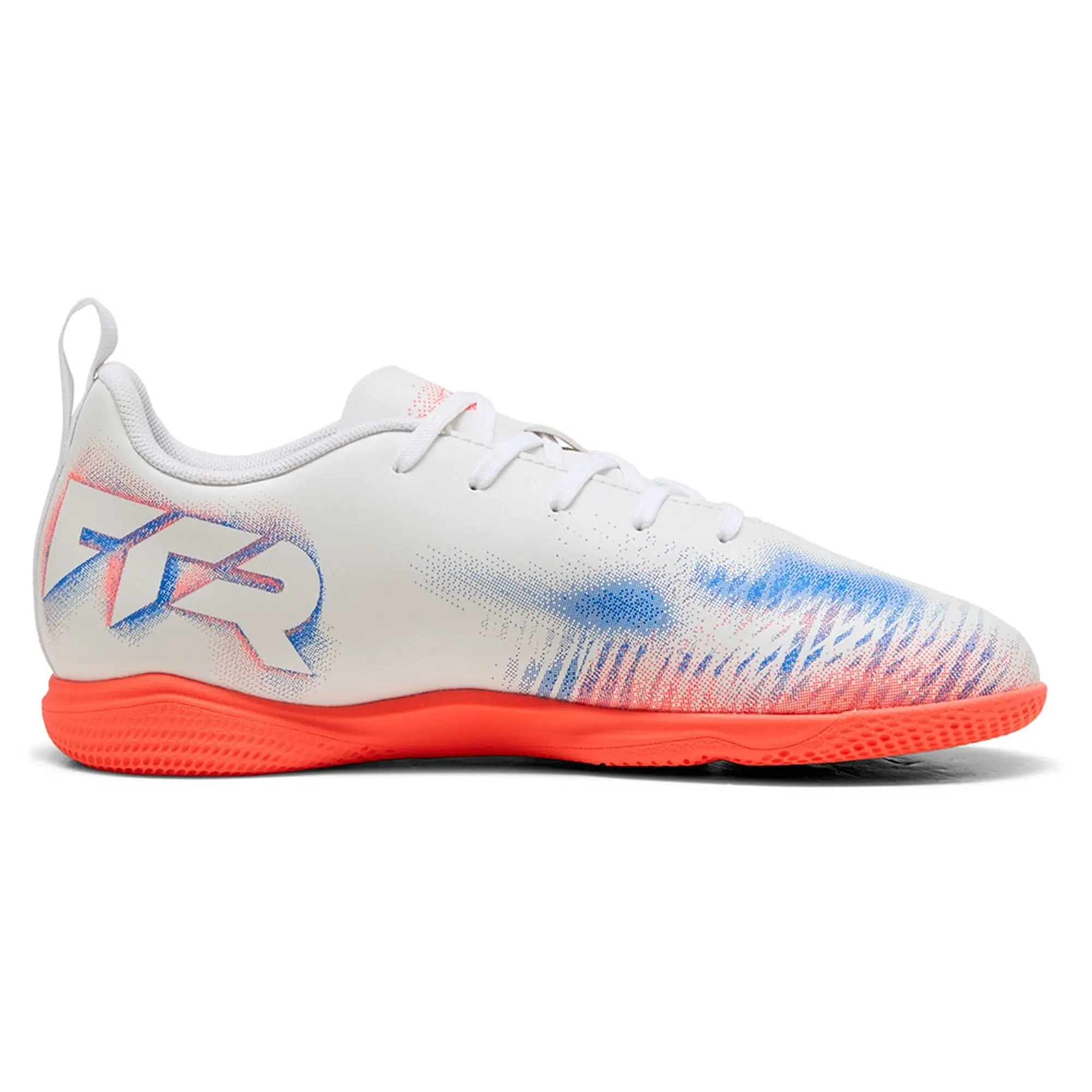 PUMA Future 8 Play Futsal Boots Youth, White/Black/Glowing Red