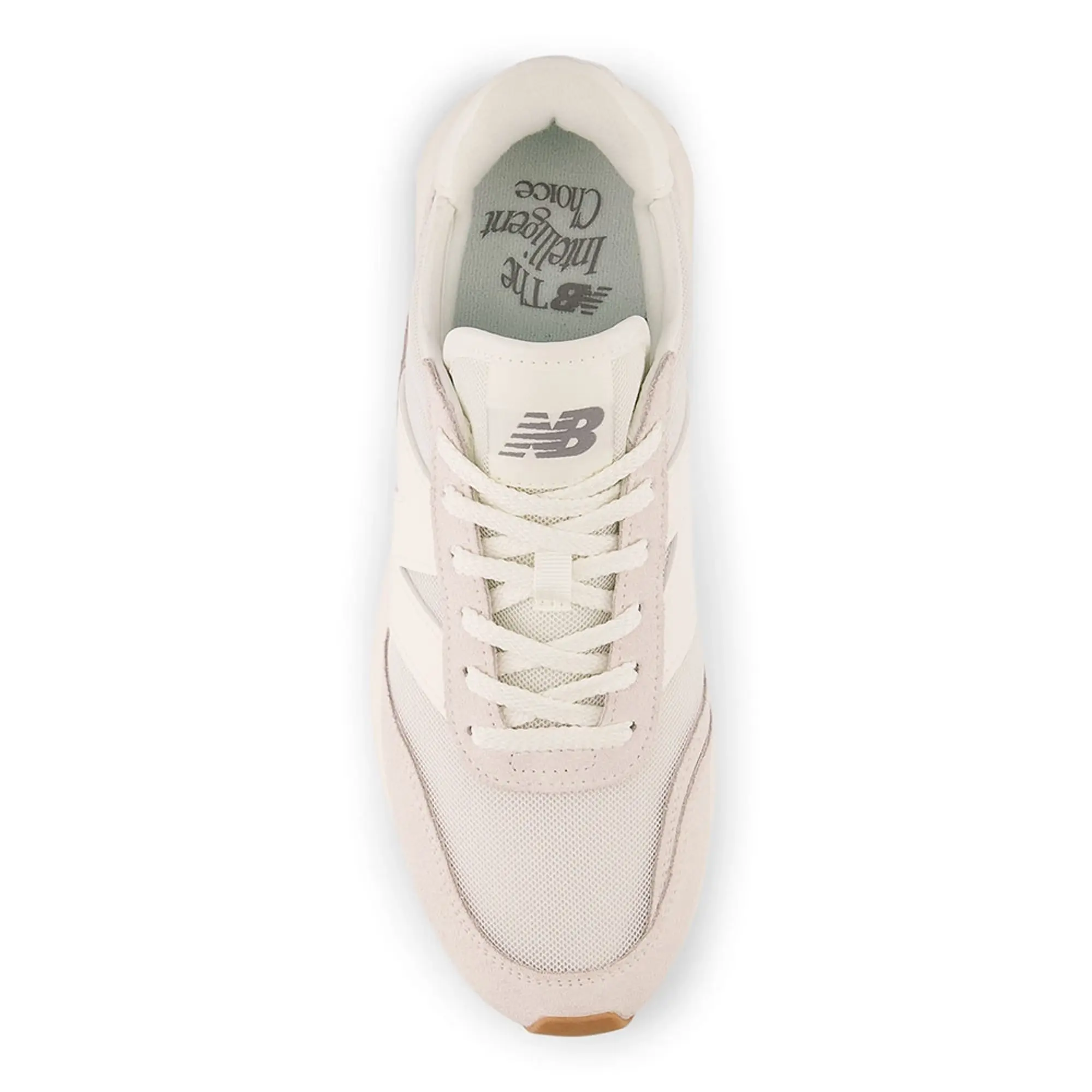 New Balance Unisex 370 in White/Grey Suede/Mesh