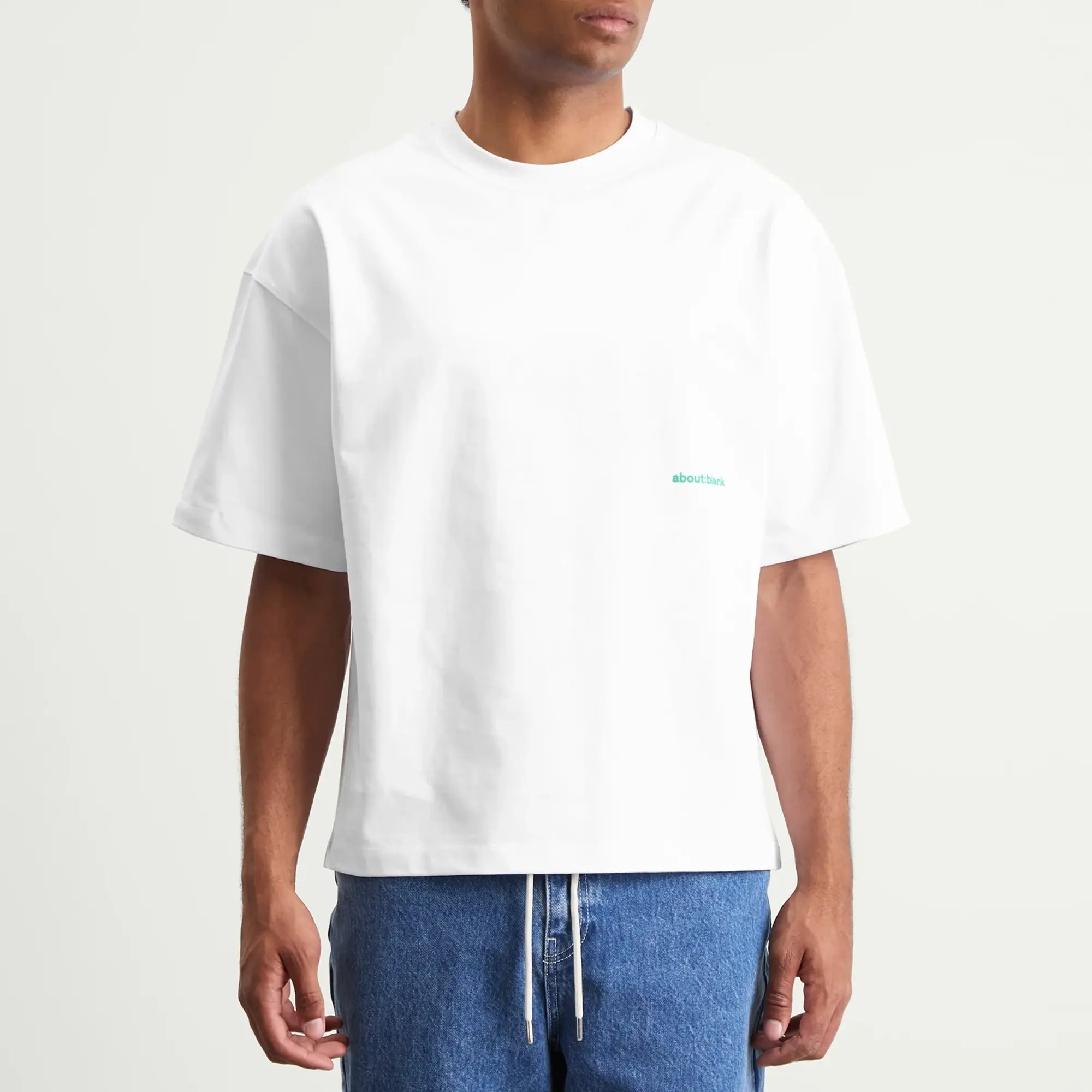about:blank Men's 20th Anniversary Box T-Shirt - Presented by END. White/Emerald