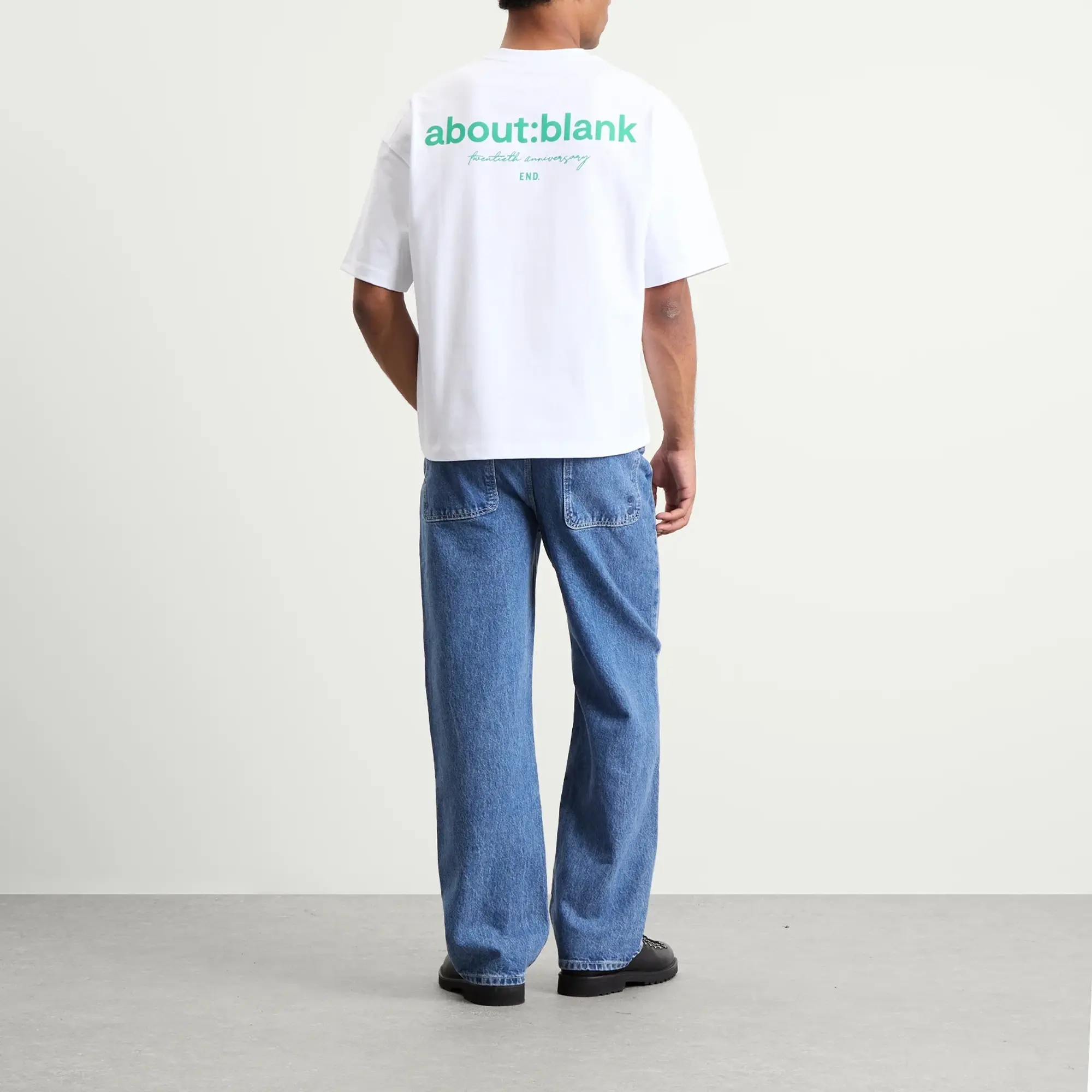 about:blank Men's 20th Anniversary Box T-Shirt - Presented by END. White/Emerald