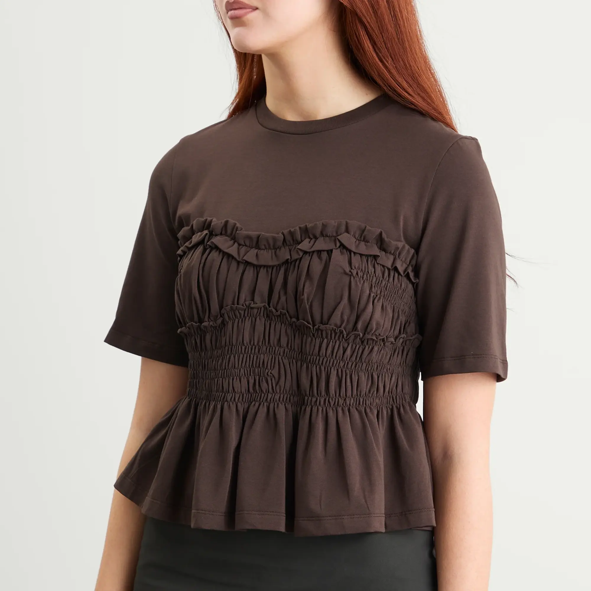 Cecilie Bahnsen Women's Vilde T-Shirt Brown