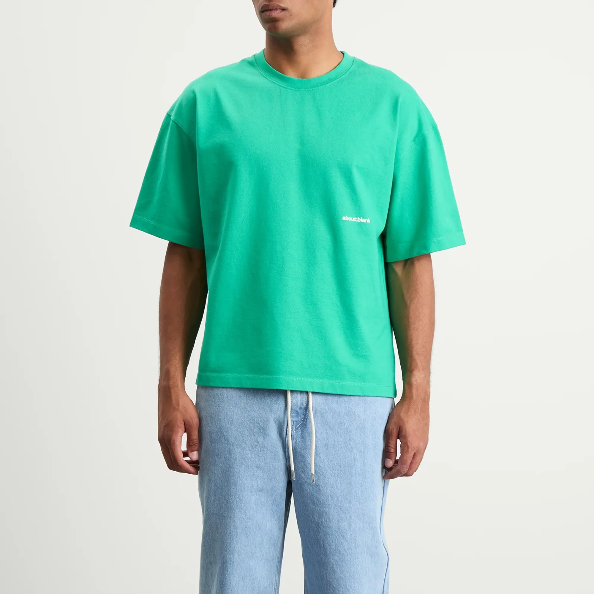 about:blank Men's 20th Anniversary Box T-Shirt - Presented by END. Emerald/White