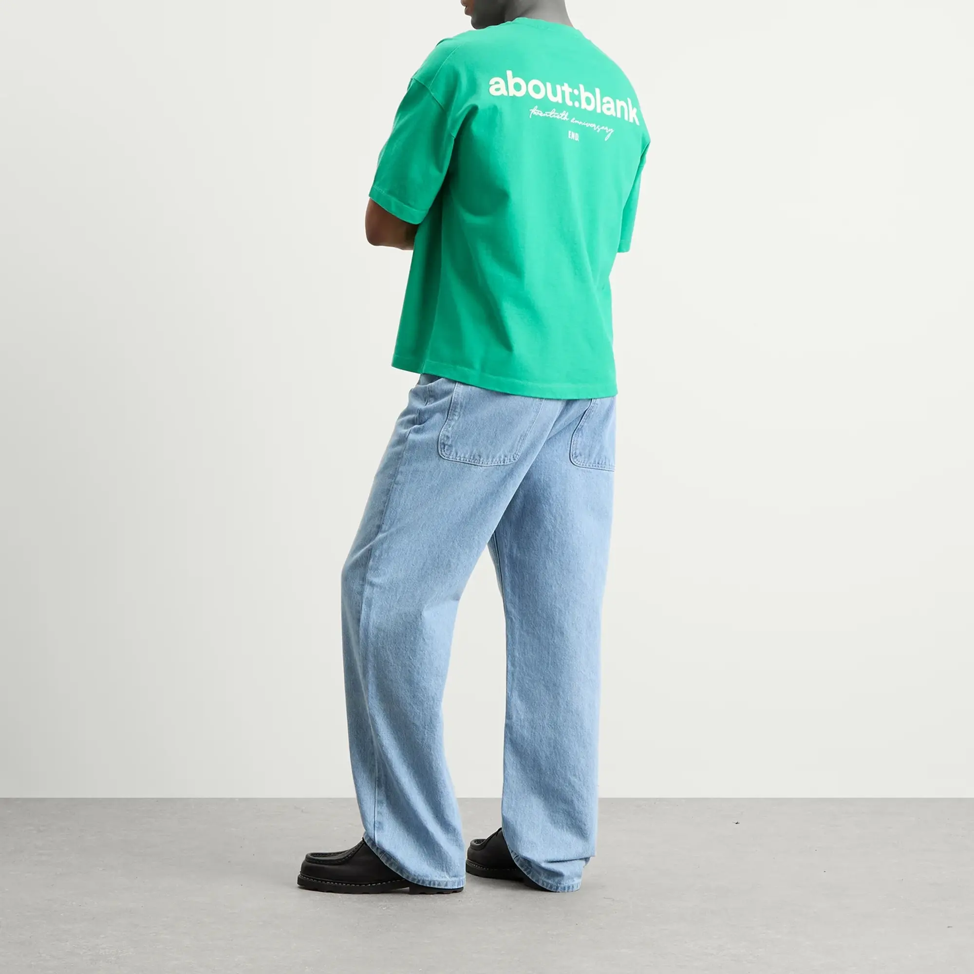 about:blank Men's 20th Anniversary Box T-Shirt - Presented by END. Emerald/White