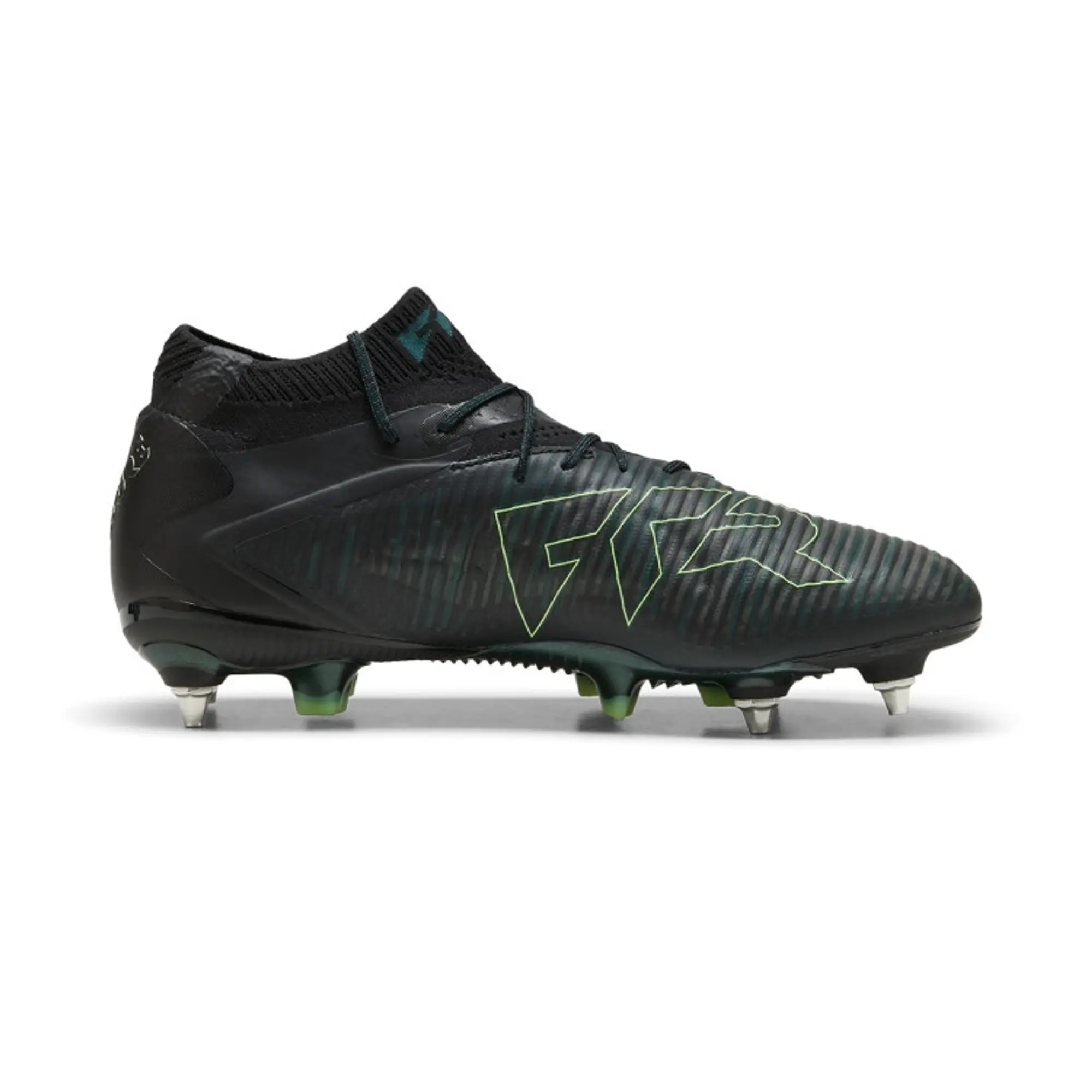 PUMA Future 8 Ultimate MxSG Football Boots Unisex, Black/Fizzy Light/Green Terrain