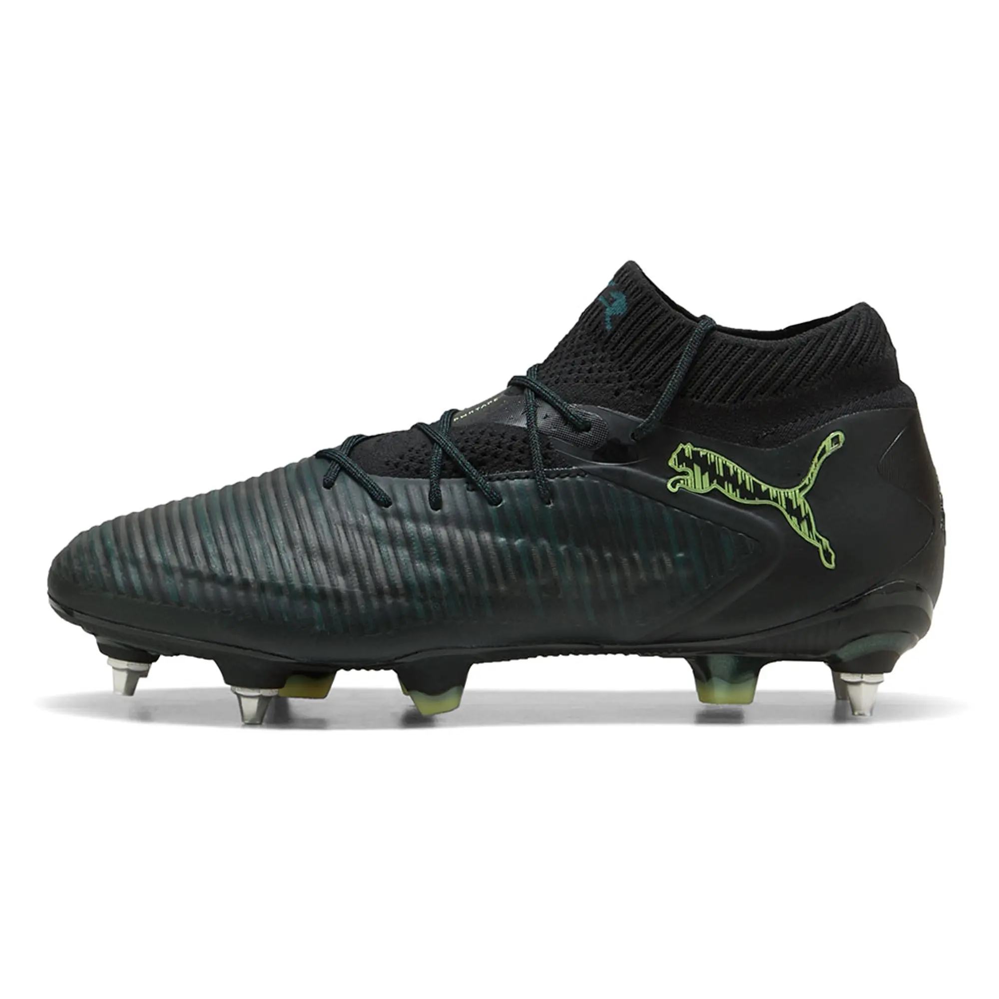 PUMA Future 8 Ultimate MxSG Football Boots Unisex, Black/Fizzy Light/Green Terrain