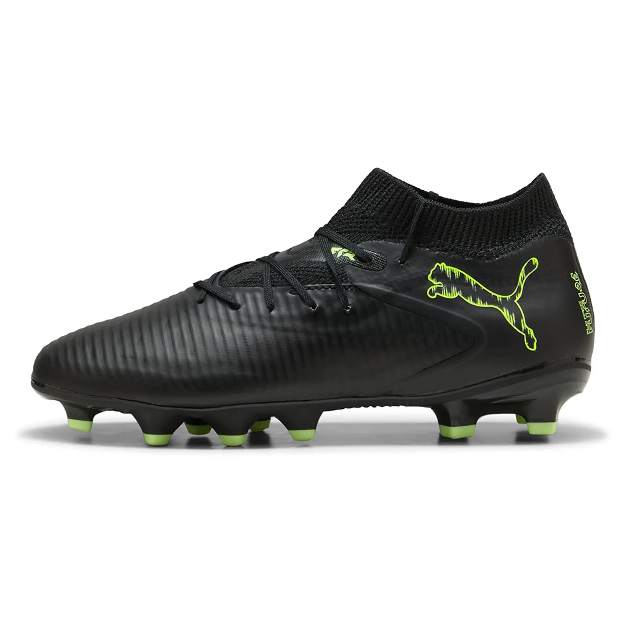 PUMA Future 8 Pro FG/AG Football Boots Youth, Black/Fizzy Light/Green Terrain