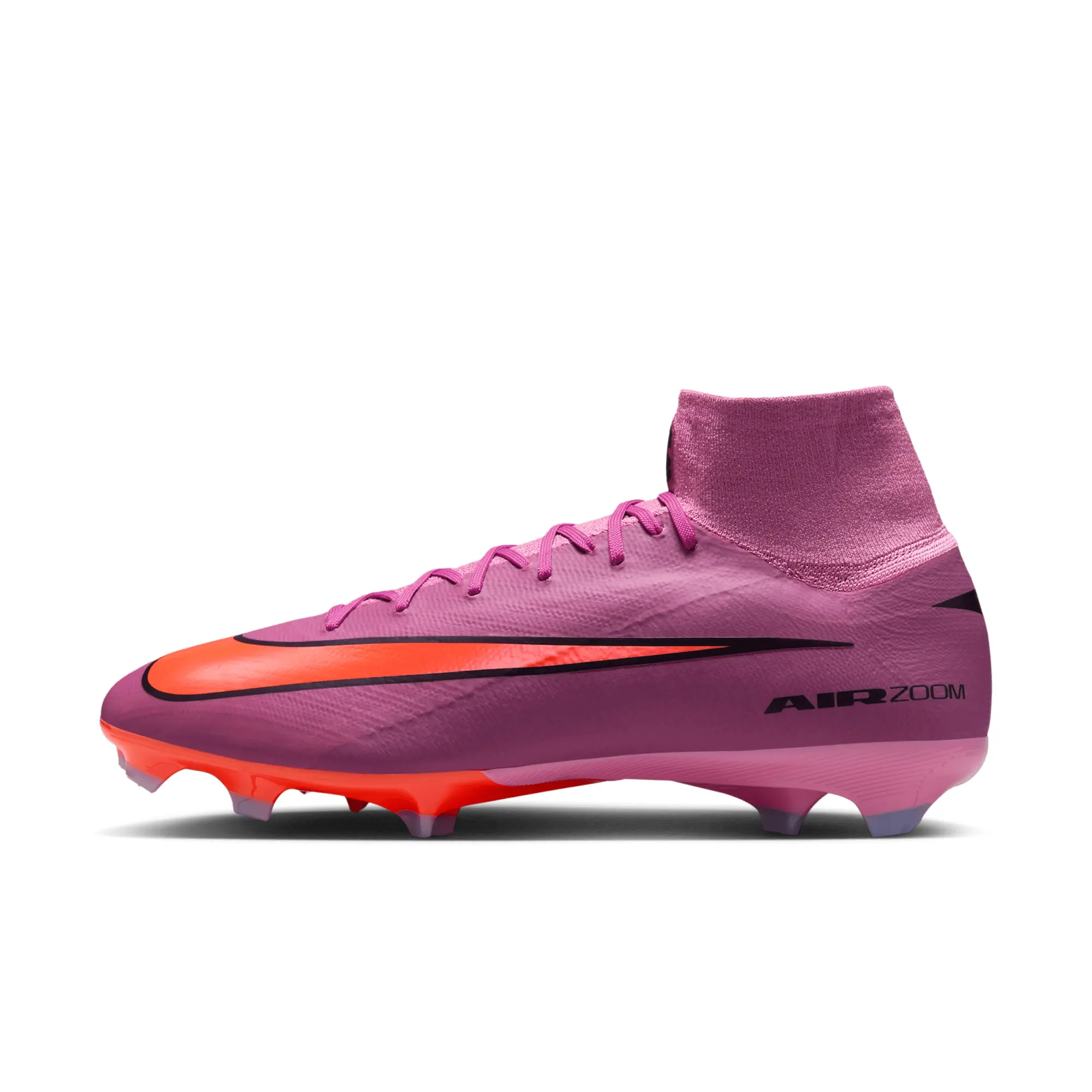 Nike Mercurial Superfly 10 Pro Firm-Ground High-Top Football Boot - Pink - Recycled Content Minimum