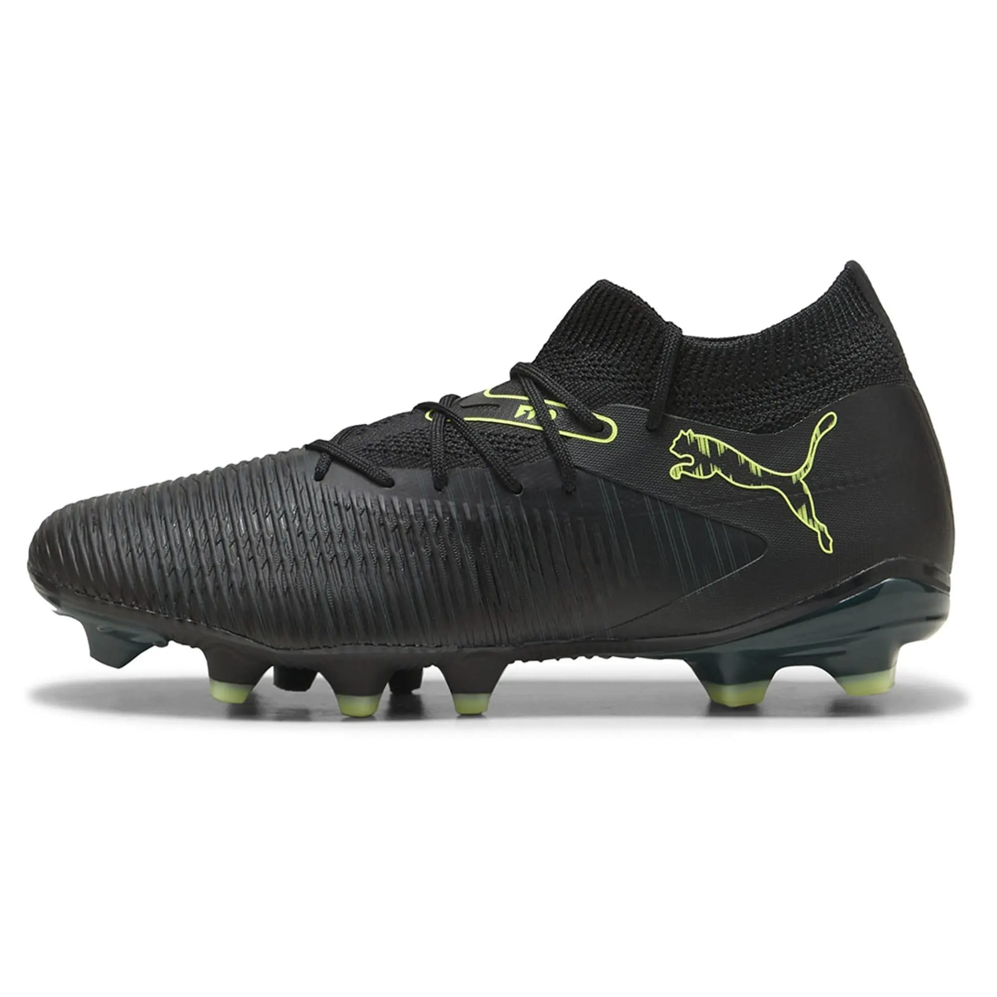 PUMA Future 8 Match FG/AG Football Boots Women, Black/Fizzy Light/Green Terrain