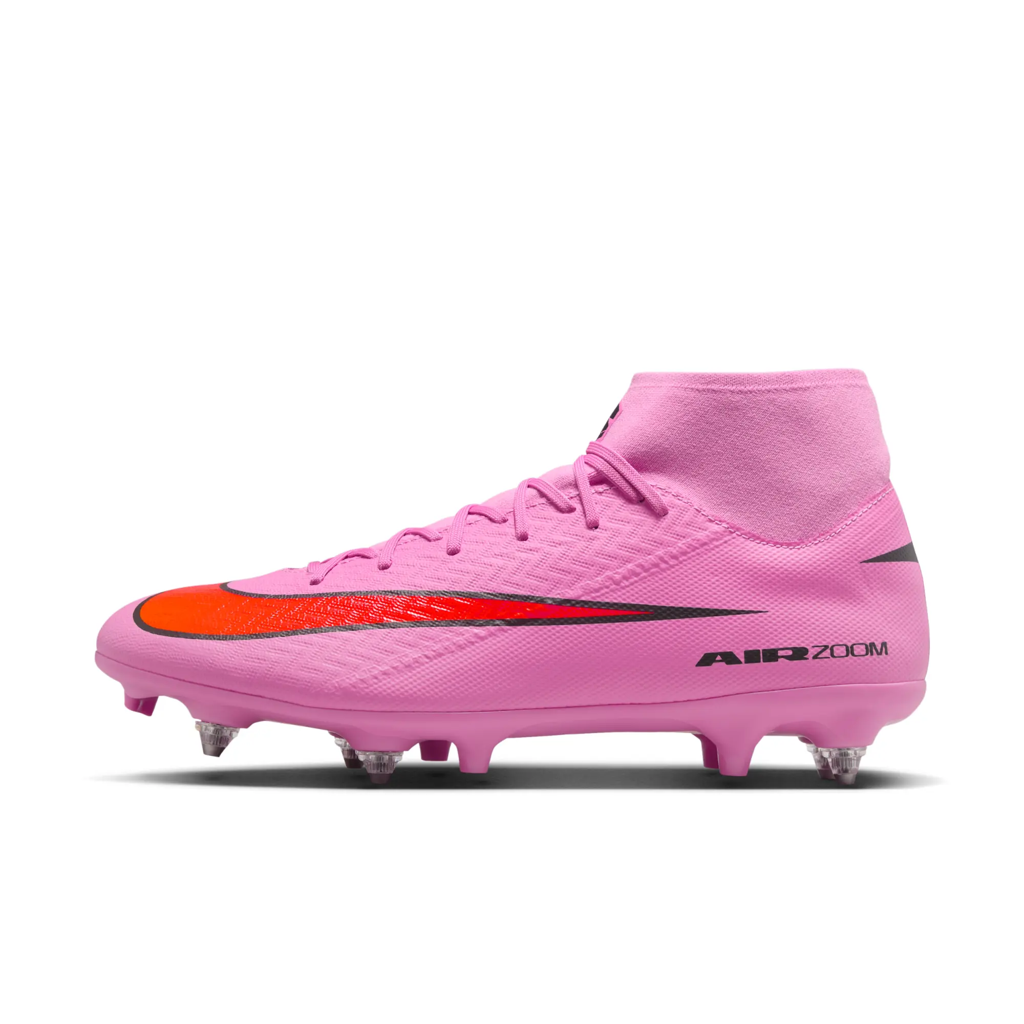 Nike Mercurial Superfly 10 Academy Soft-Ground High-Top Football Boot - Pink - Recycled Content Minimum