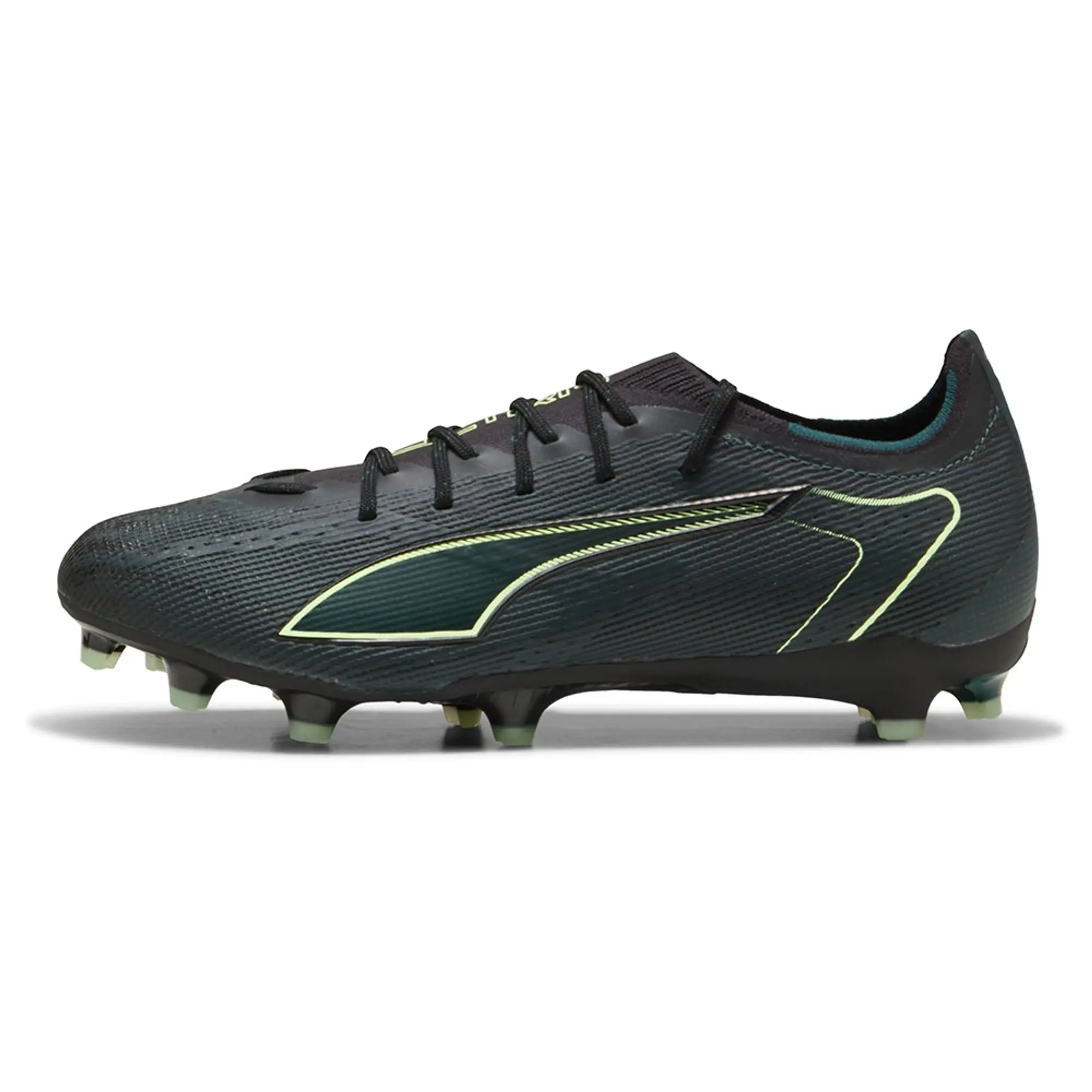 PUMA Ultra 6 Pro FG/AG Football Boots Unisex, Black/Fizzy Light/Green Terrain