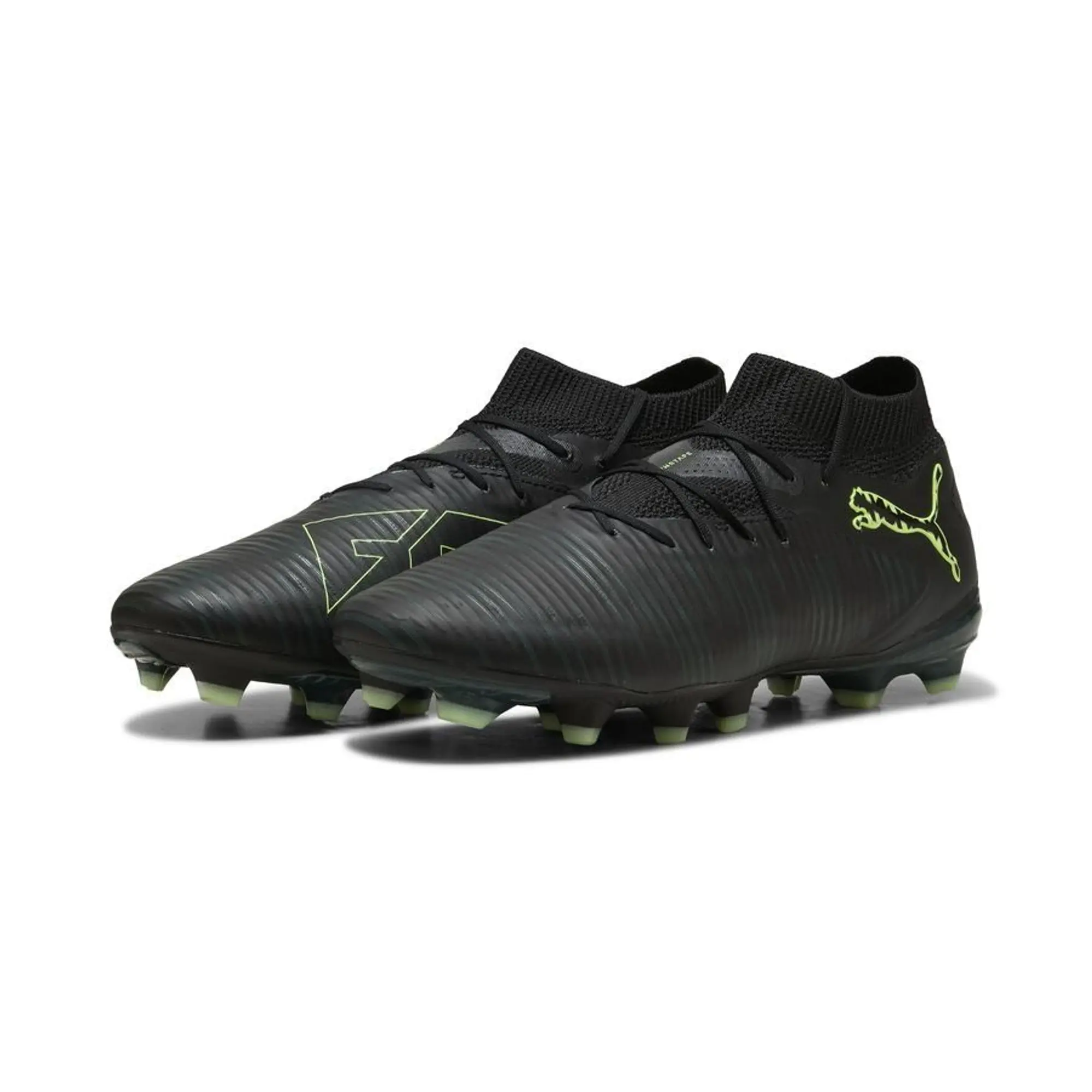 PUMA Future 8 Pro FG/AG Football Boots Unisex, Black/Fizzy Light/Green Terrain