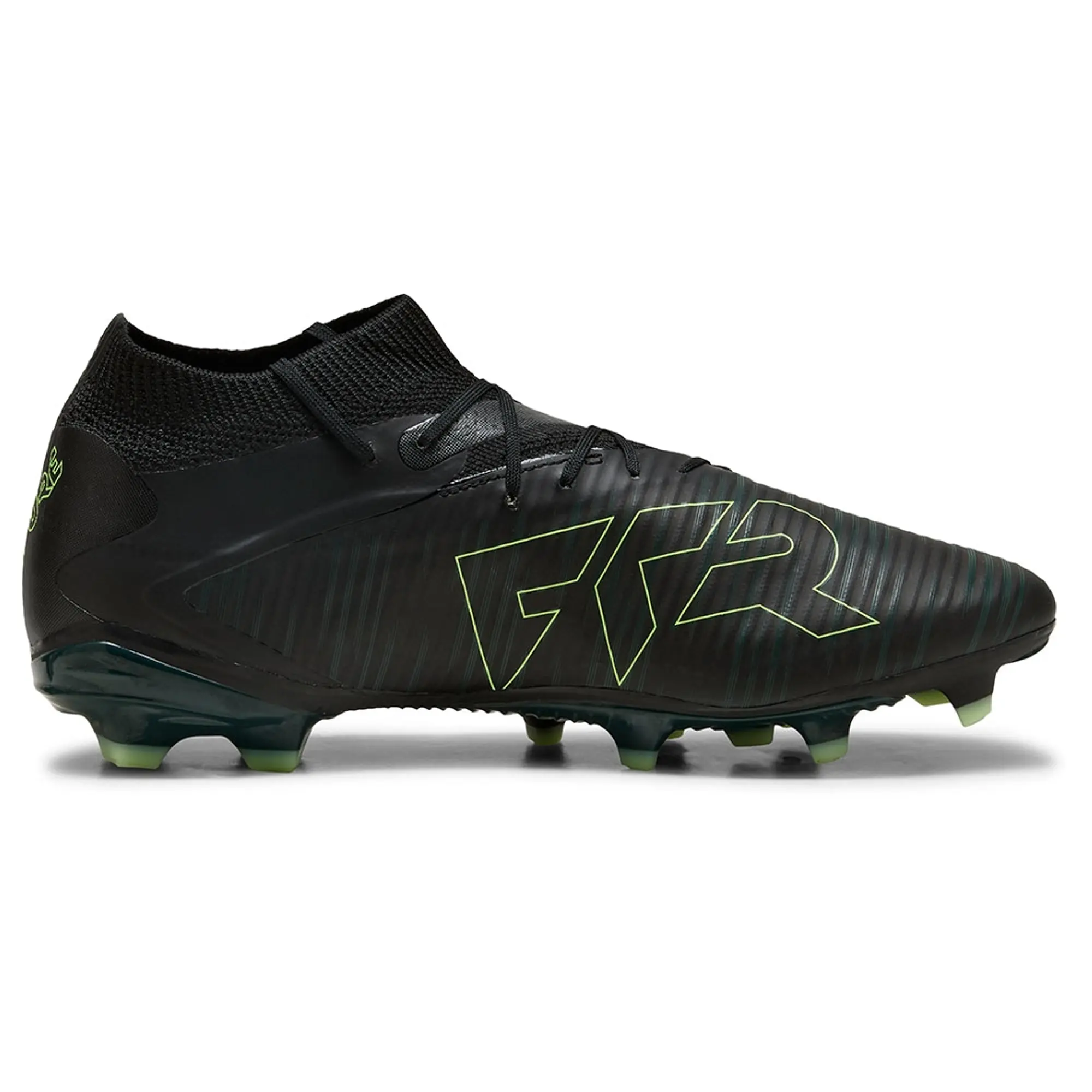 PUMA Future 8 Pro FG/AG Football Boots Unisex, Black/Fizzy Light/Green Terrain