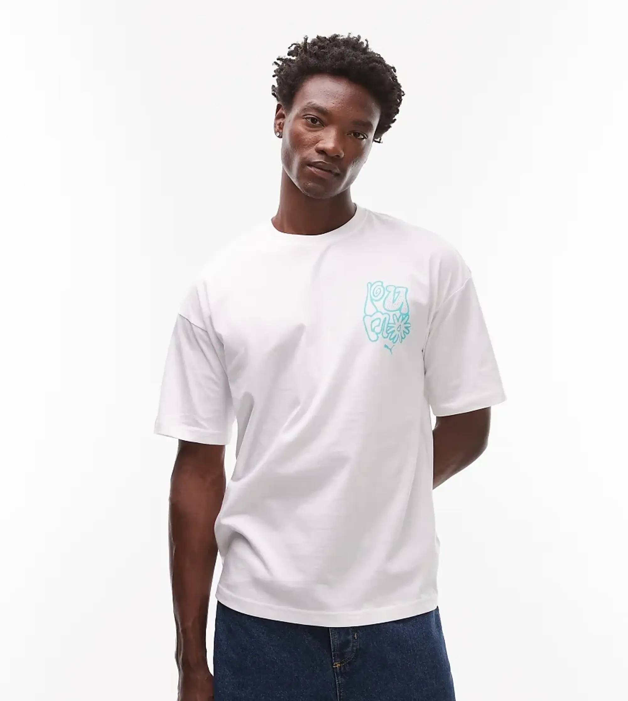 Puma Bubble T-Shirt In White Exclusive At Asos