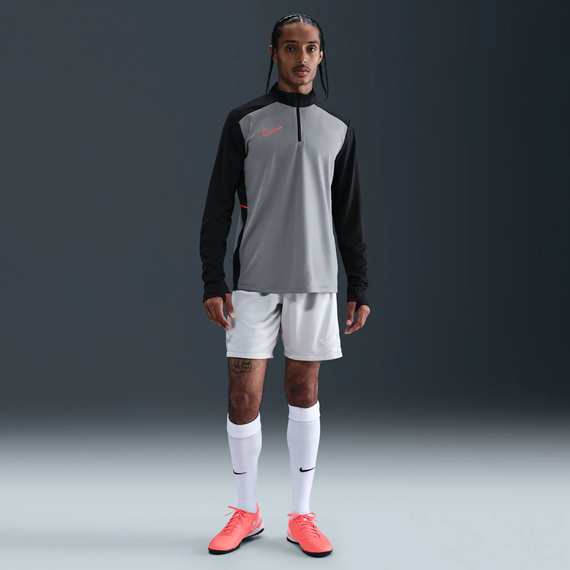 Nike Academy Men's Dri-FIT Football Drill Top - Grey - Sustainable Materials