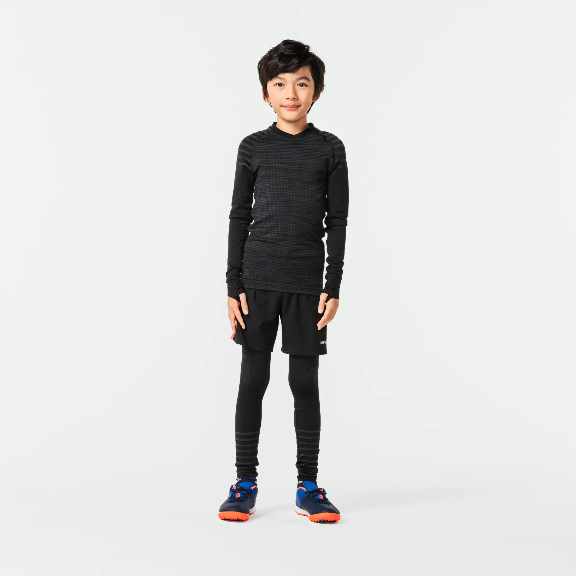 Kids' Thermal Tights Keepdry 500 - Black