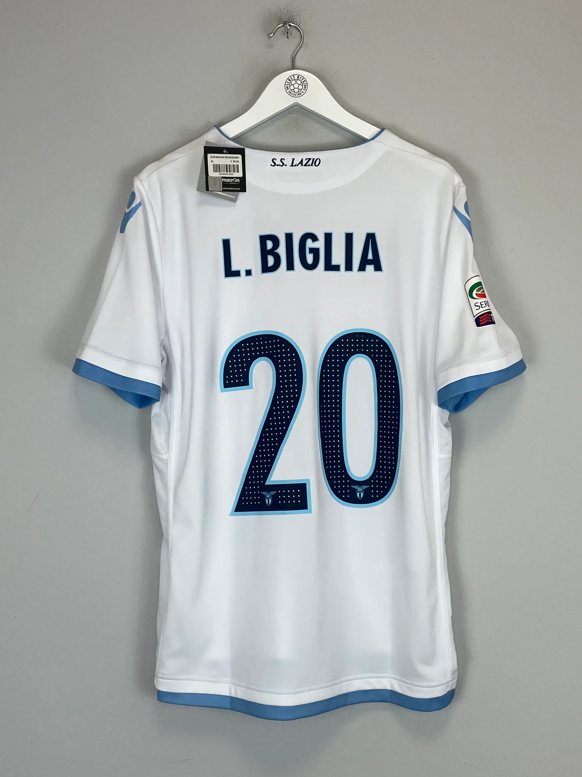 2016/17 LAZIO BIGLIA #20 *BNWT* THIRD SHIRT (XL) MACRON | Cult Kits