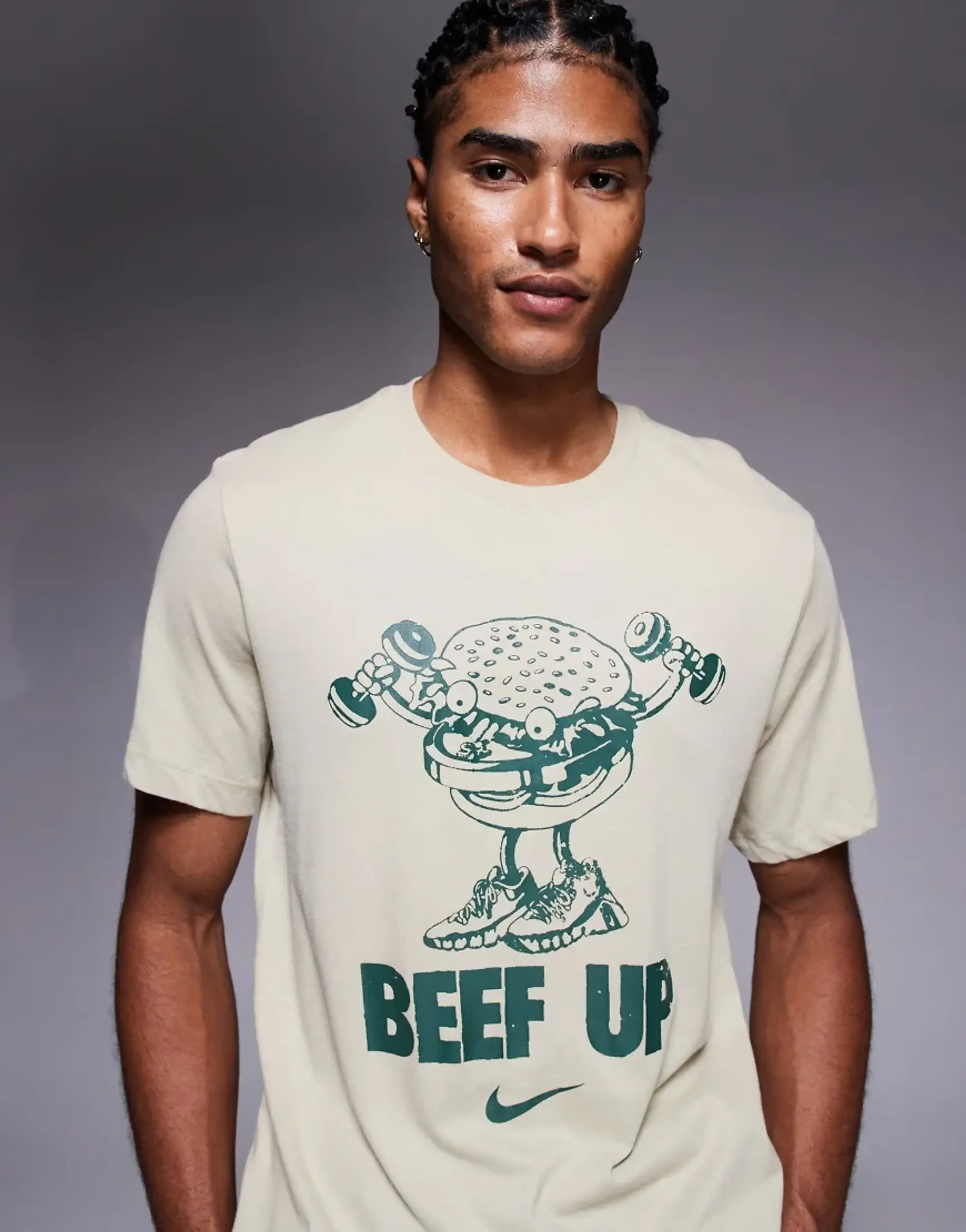 Nike Training Dri-Fit Graphic T-Shirt In Khaki-Green
